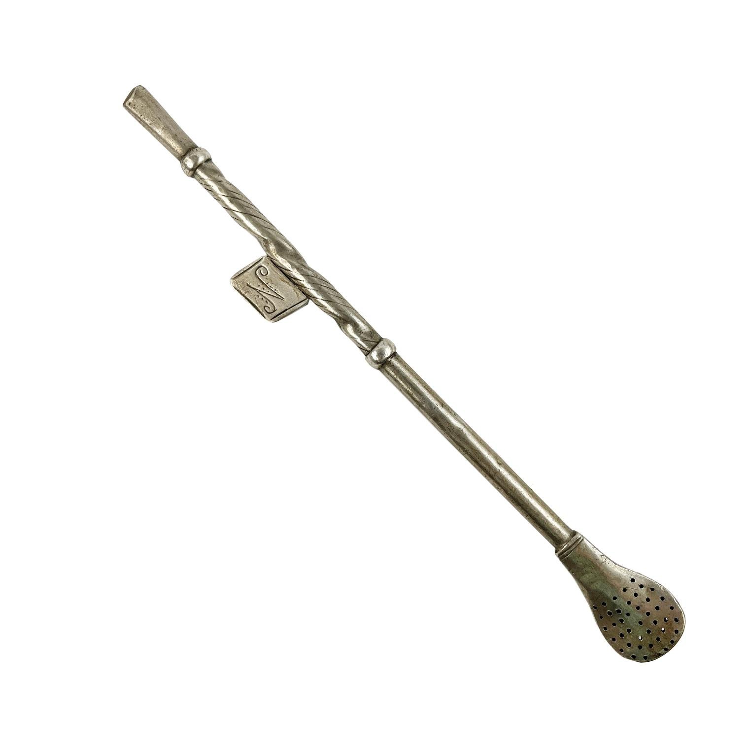 Bombilla s. XIX en plata