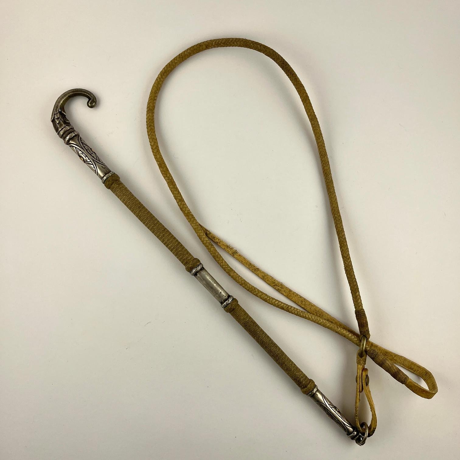 Arreador en cuero y plata