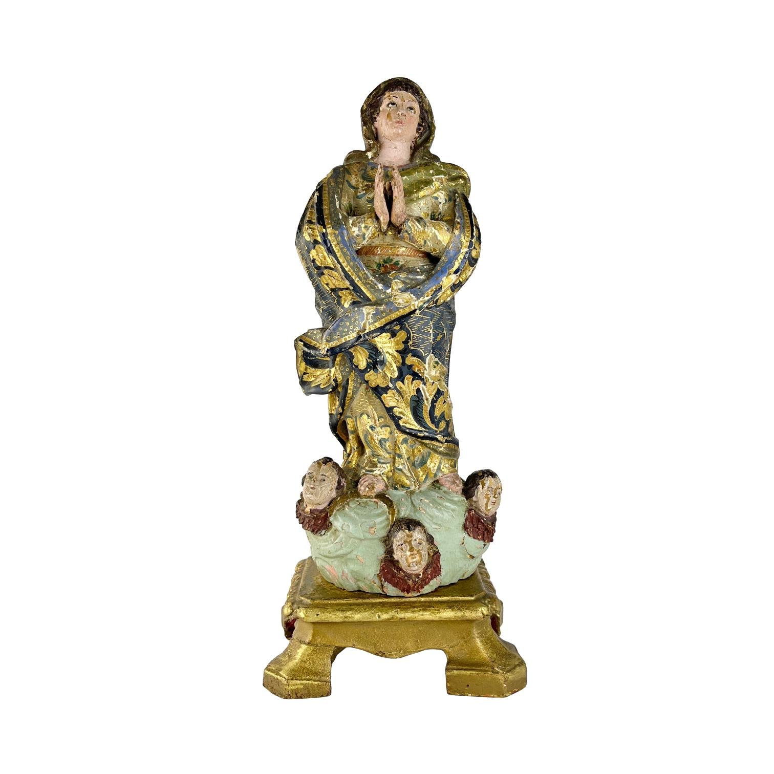 Escultura bahiana s. XVIII "Virgen María"