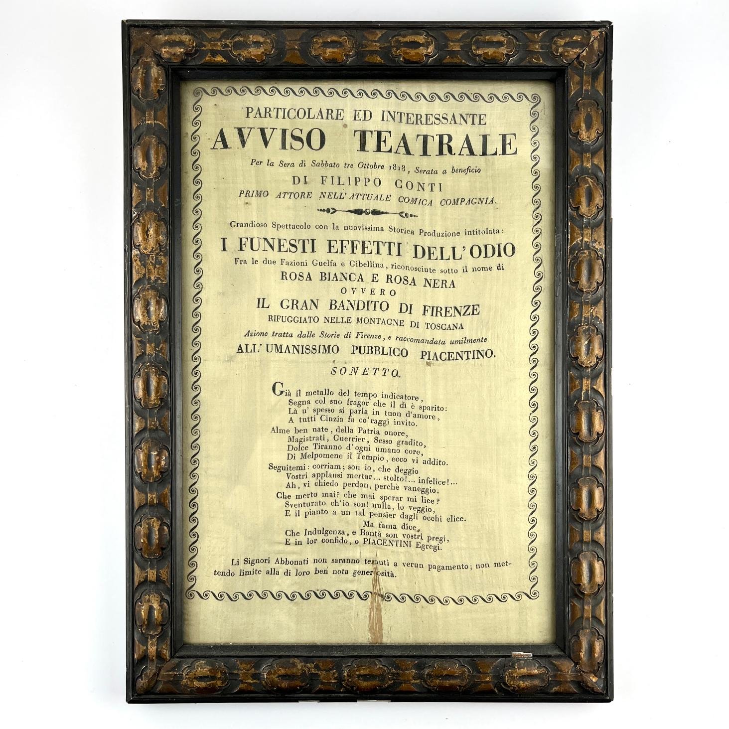 Impreso en seda italiano 1818