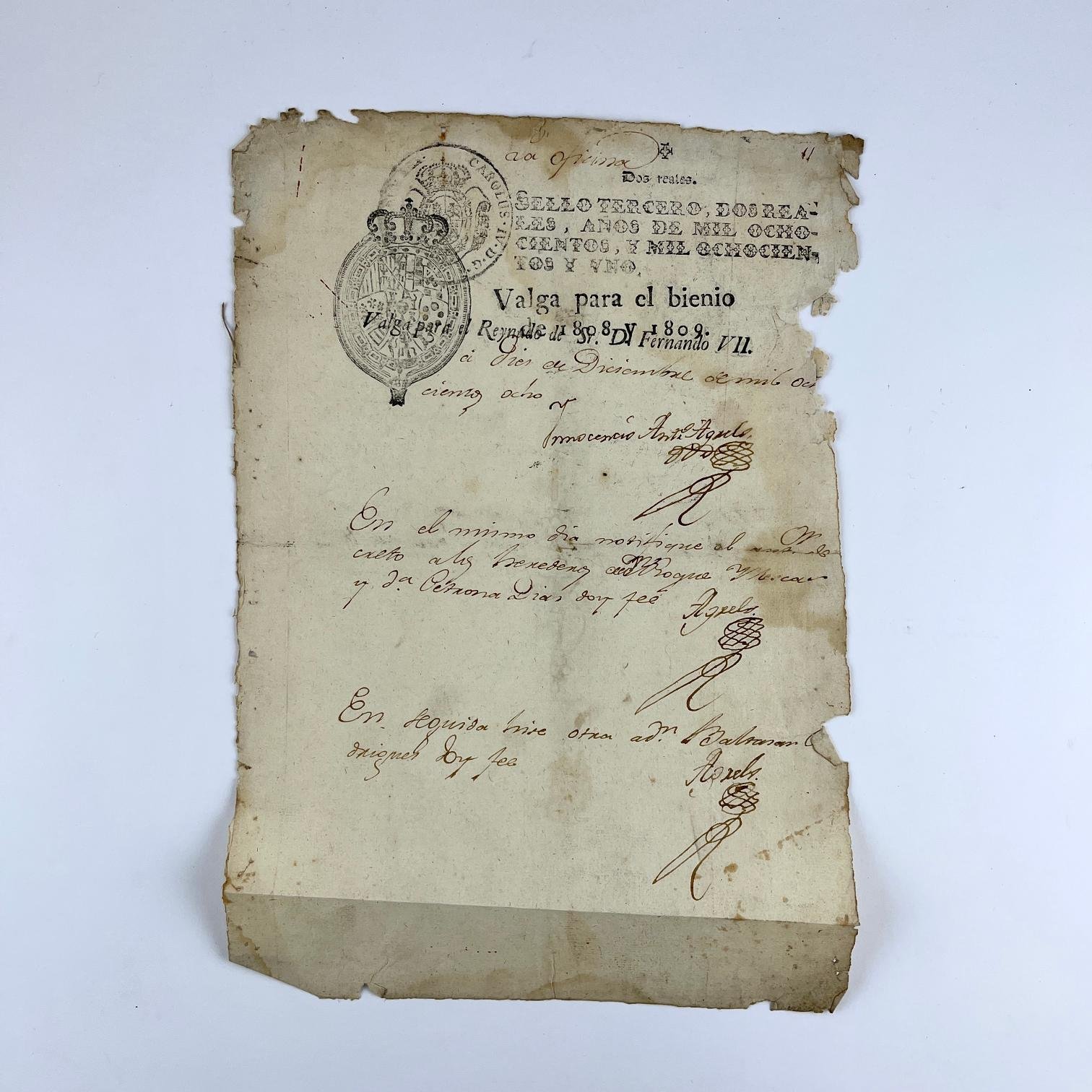 Documento época virreinal