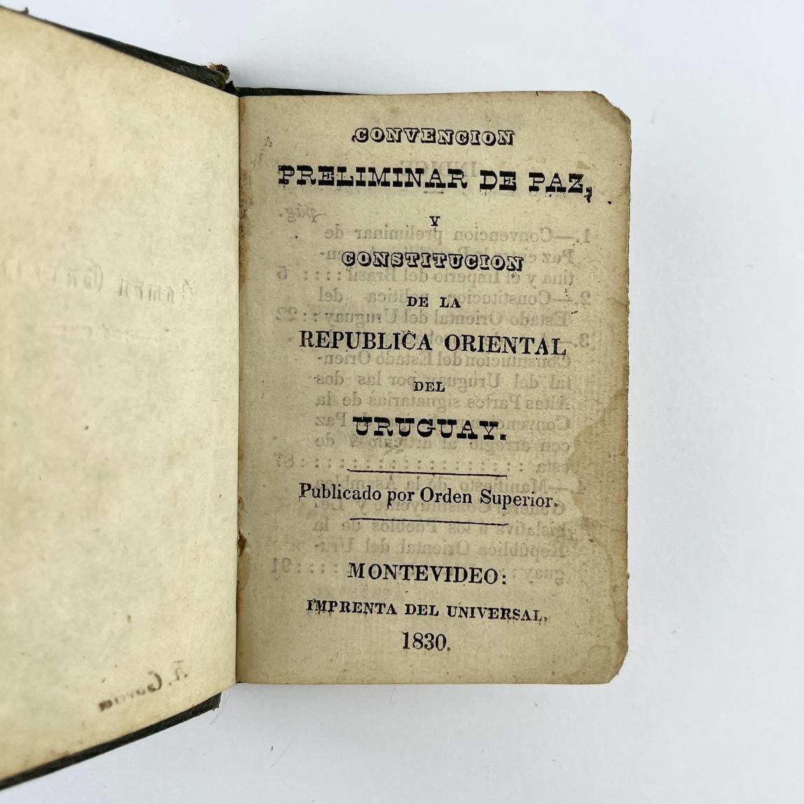 Convención Preliminar de Paz y Constitución de la República Oriental del Uruguay