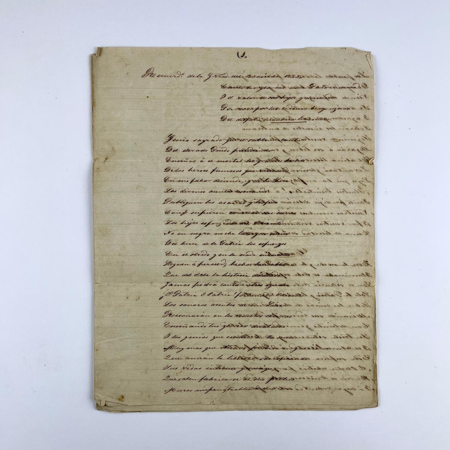 Recuerdo de la Guerra del Brasil en 1825