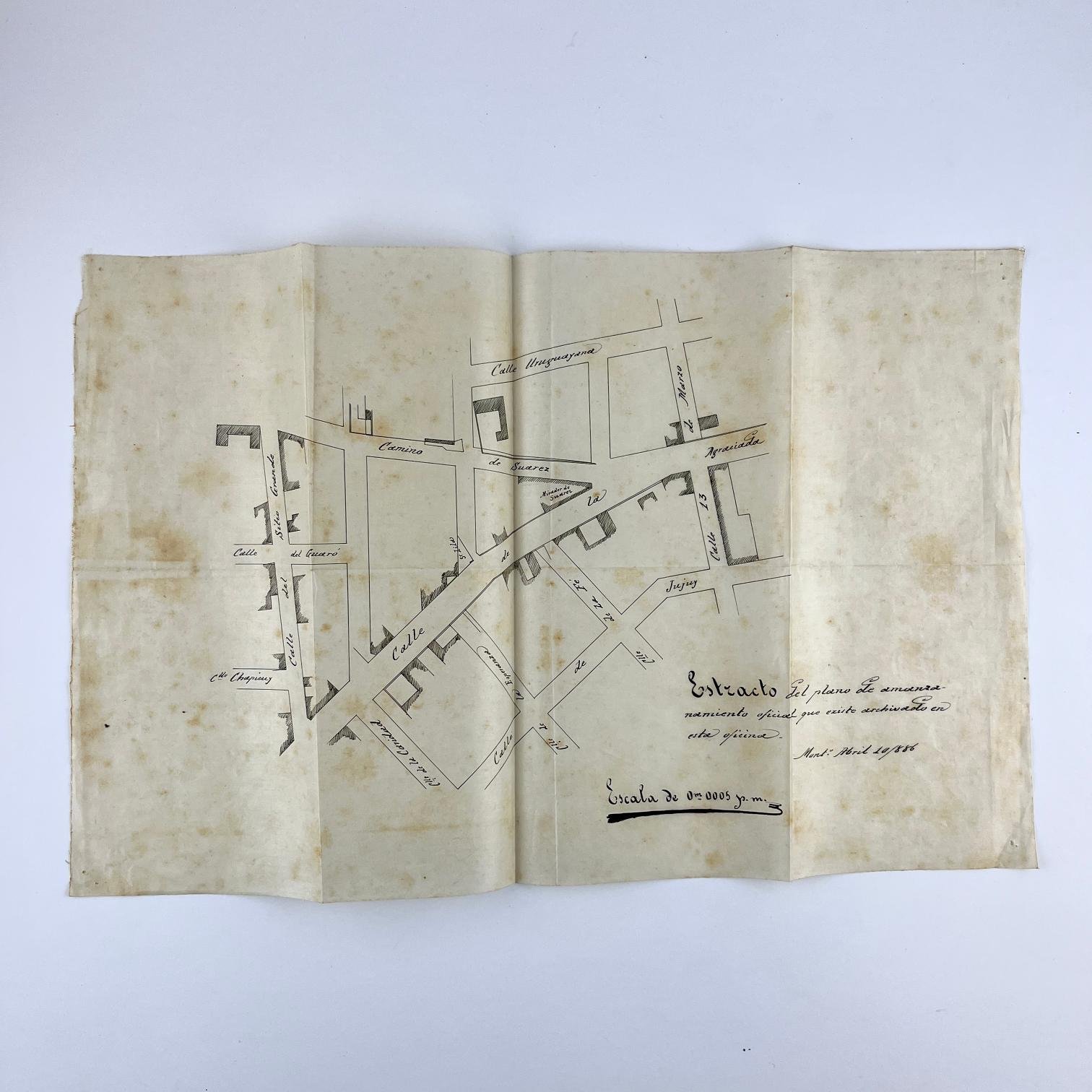 Plano amanzanamiento Montevideo