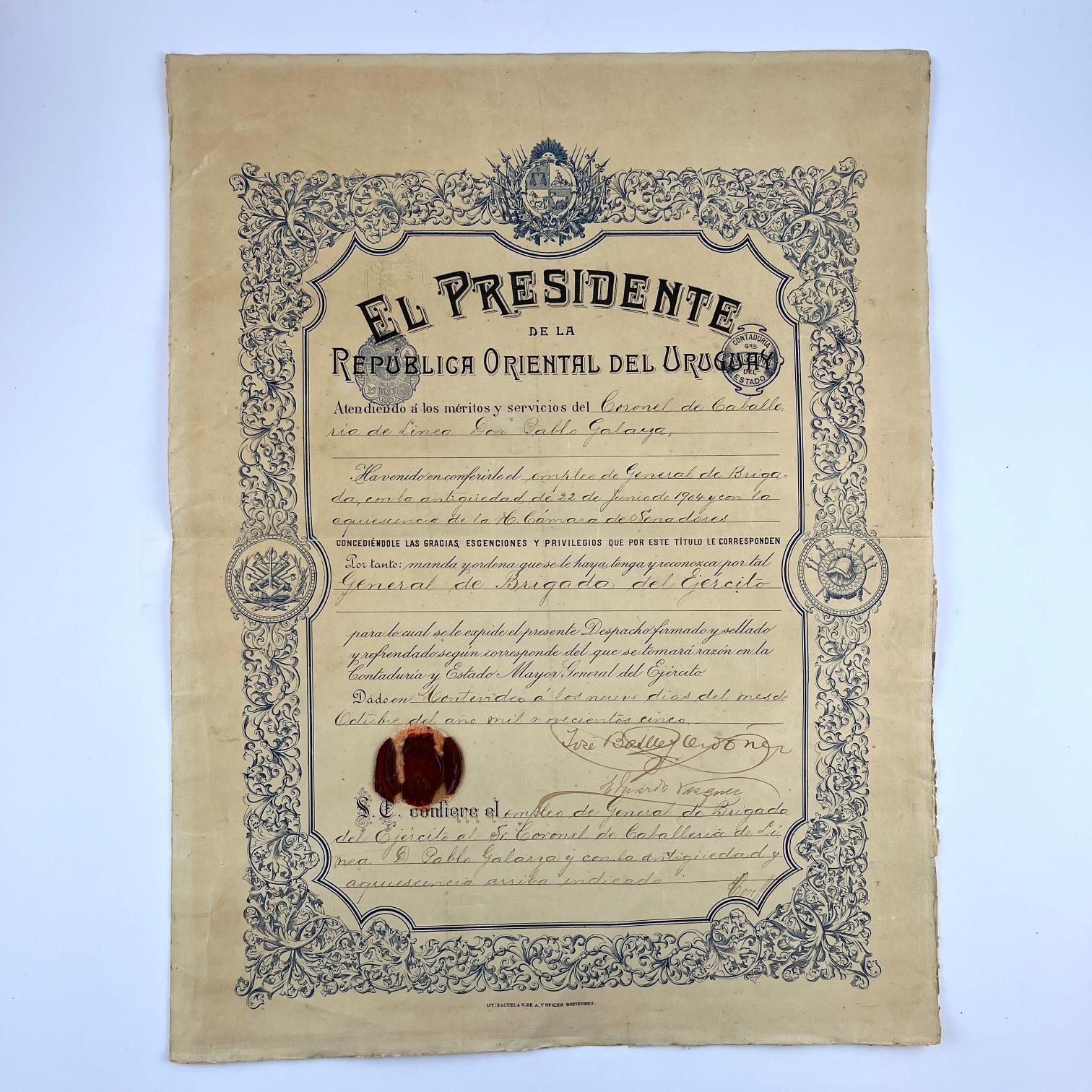 Documento José Batlle y Ordóñez