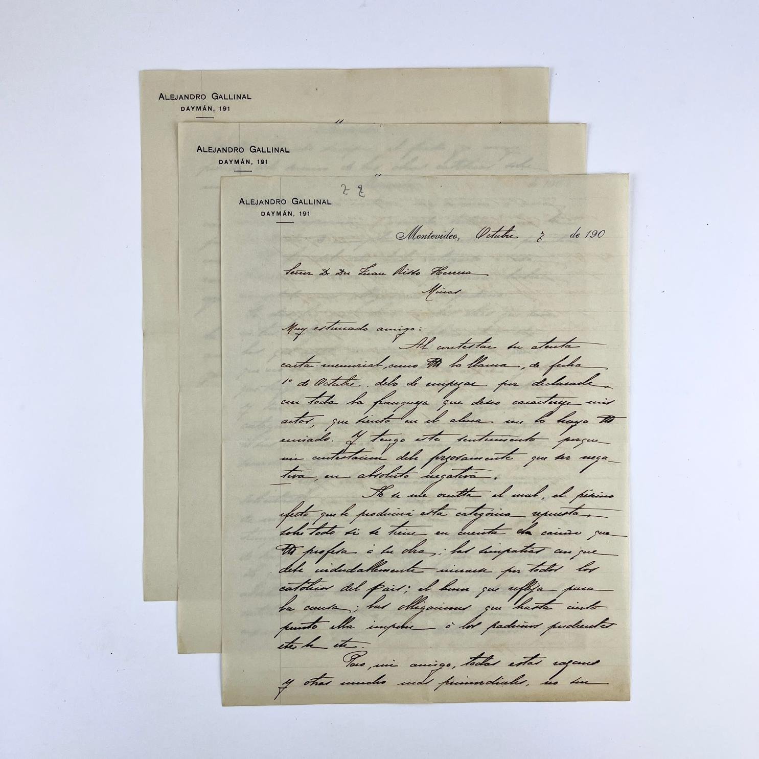 Carta Alejandro Gallinal