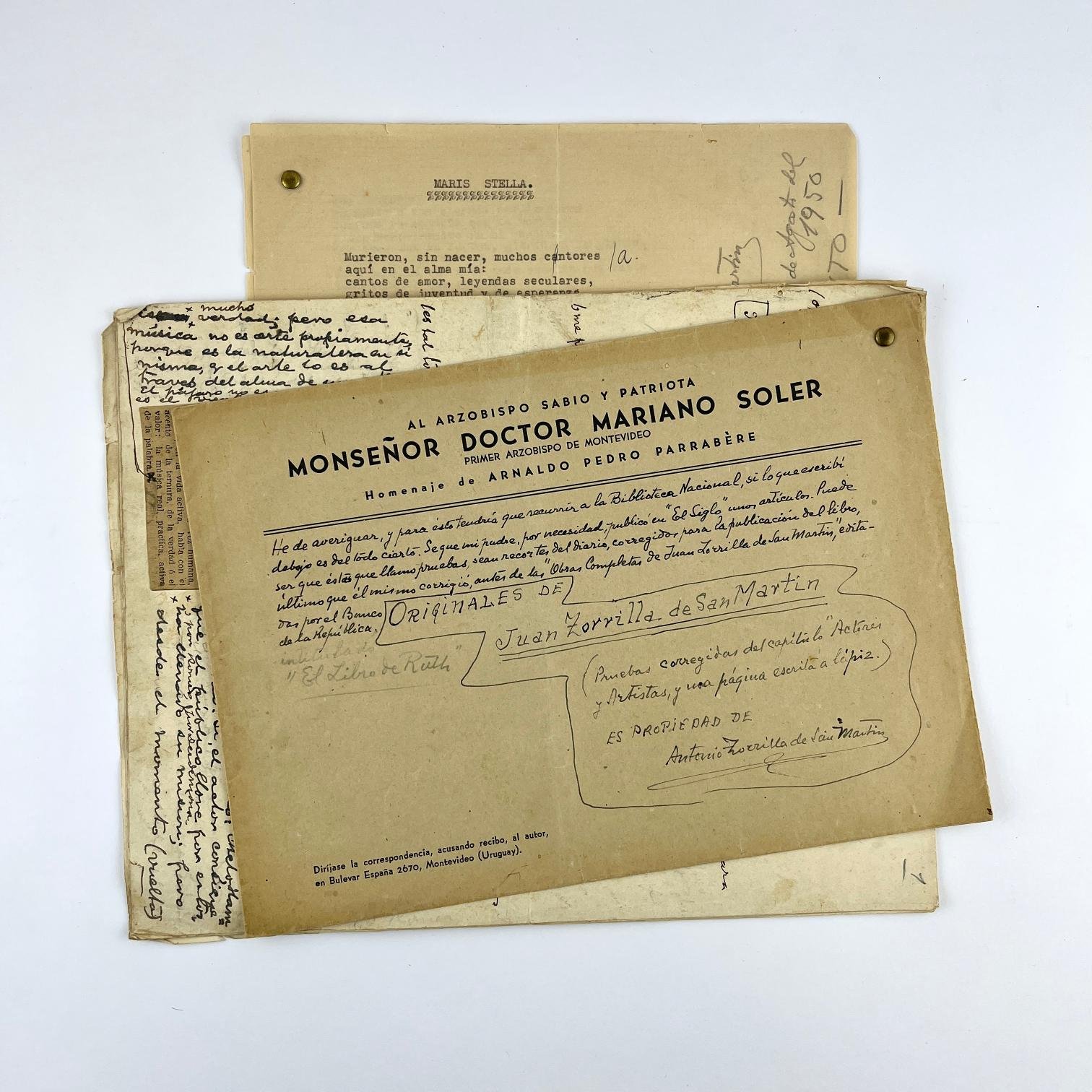 Manuscritos Juan Zorrilla de San Martín