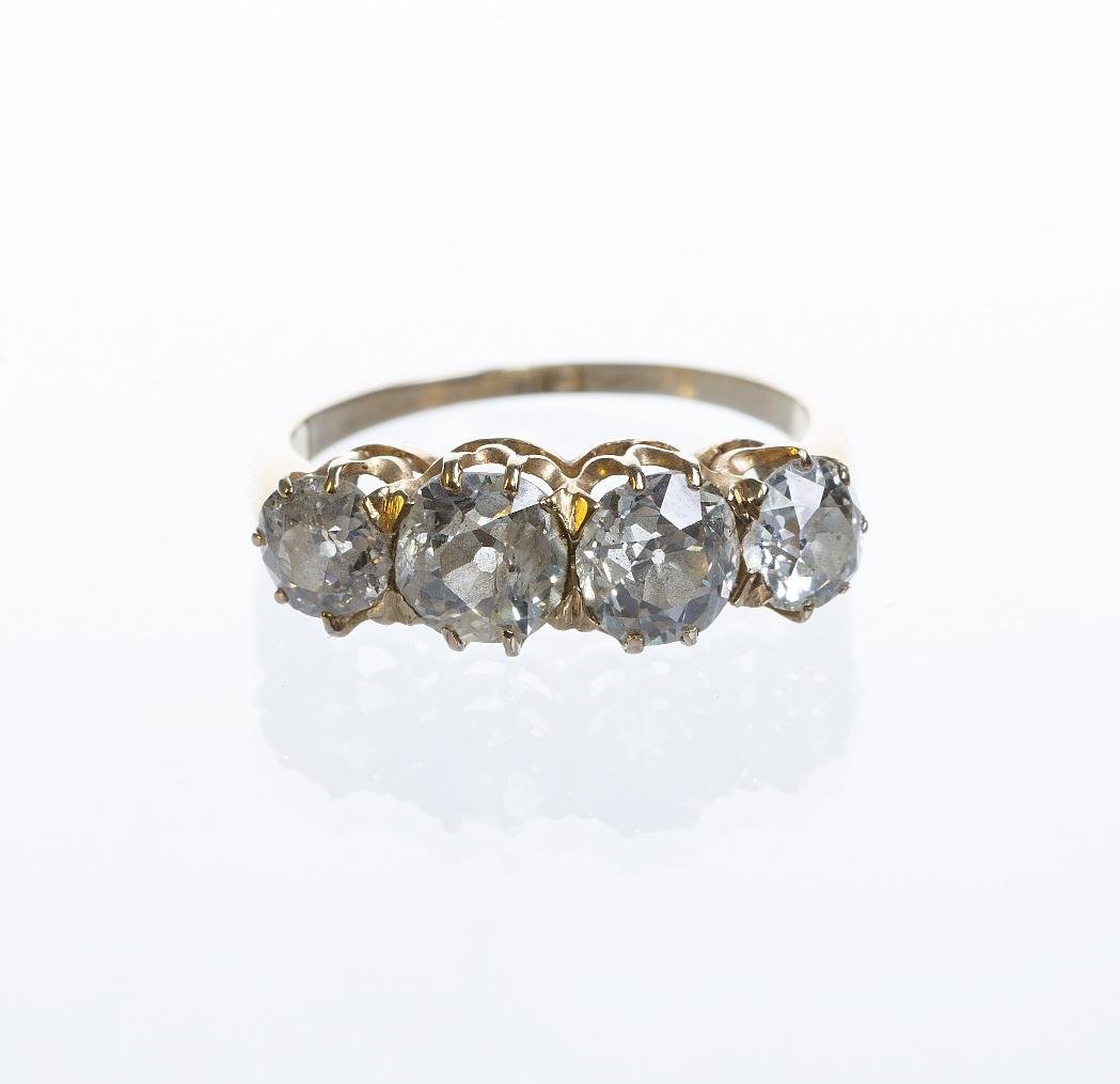 Anillo oro 18 K amarillo y brillantes