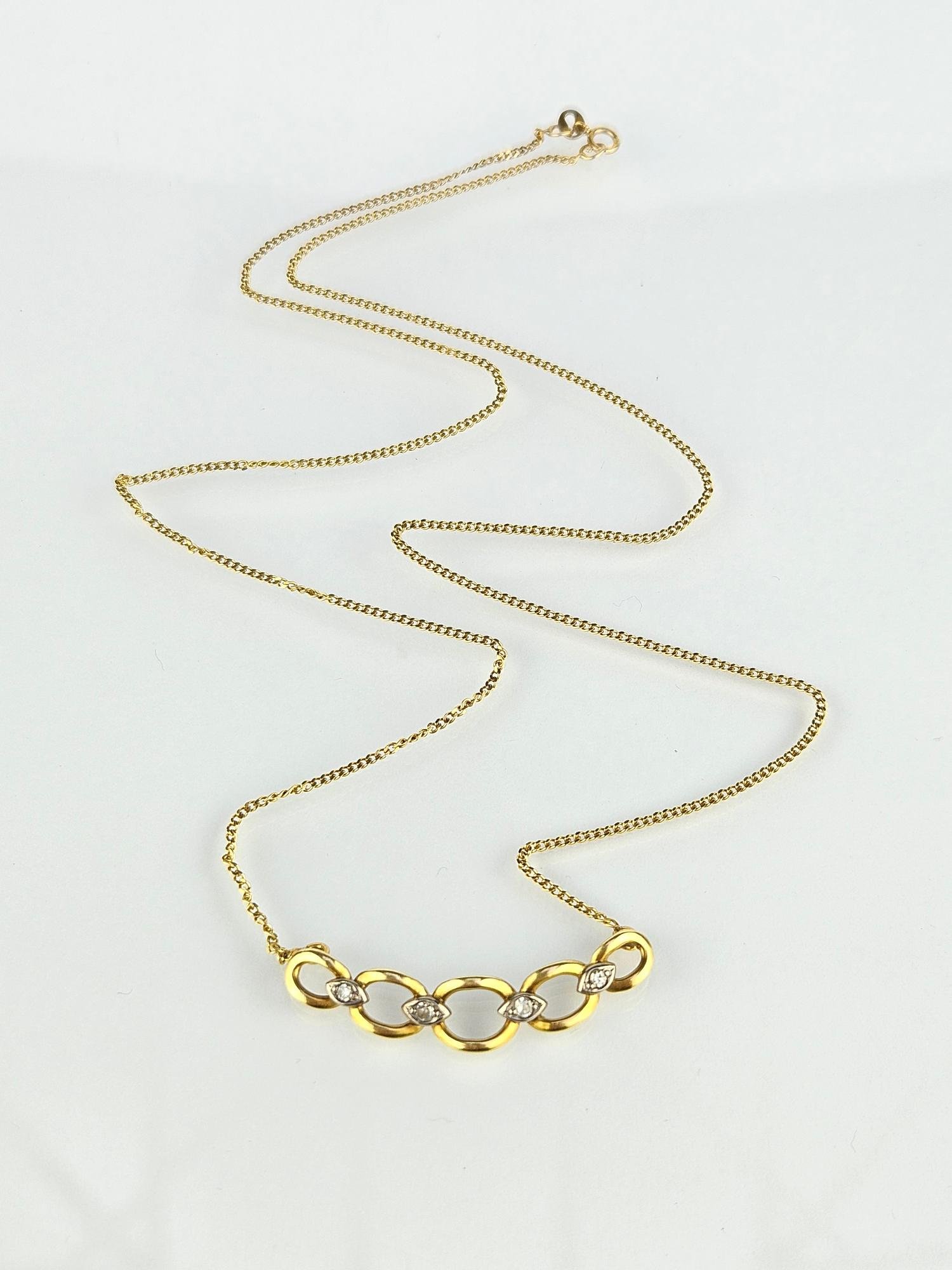 Gargantilla oro 18 K amarillo y brillantes