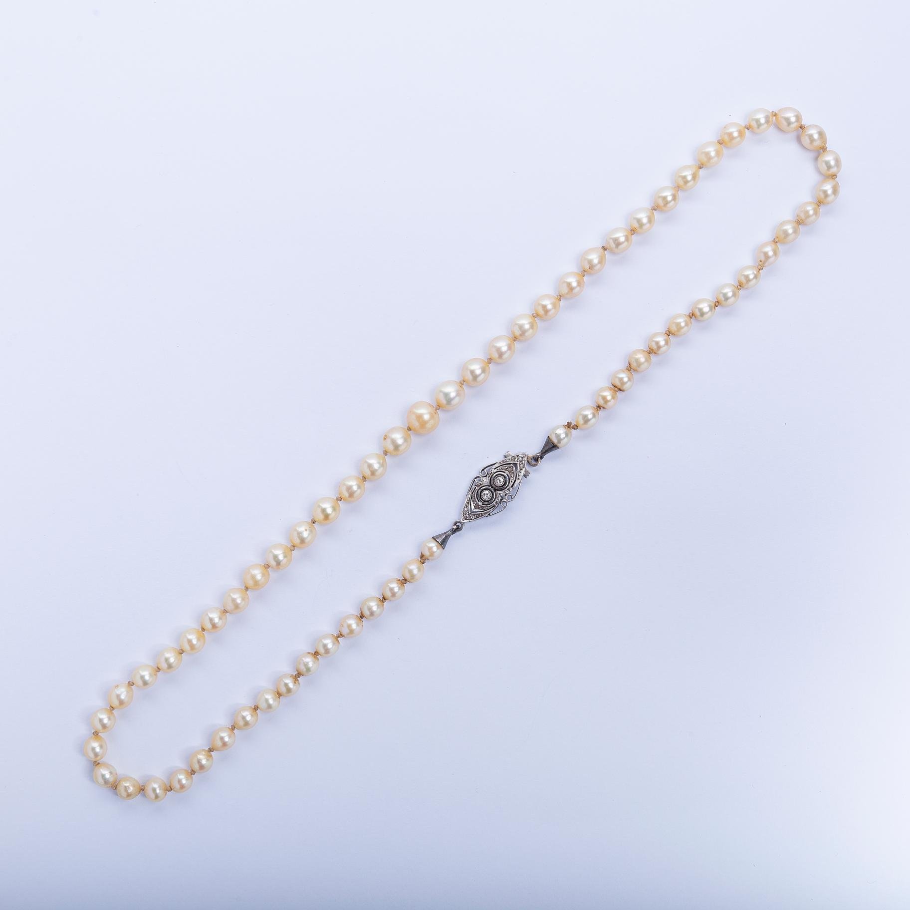 Collar perlas, brillantes y diamantes - Imagen 2