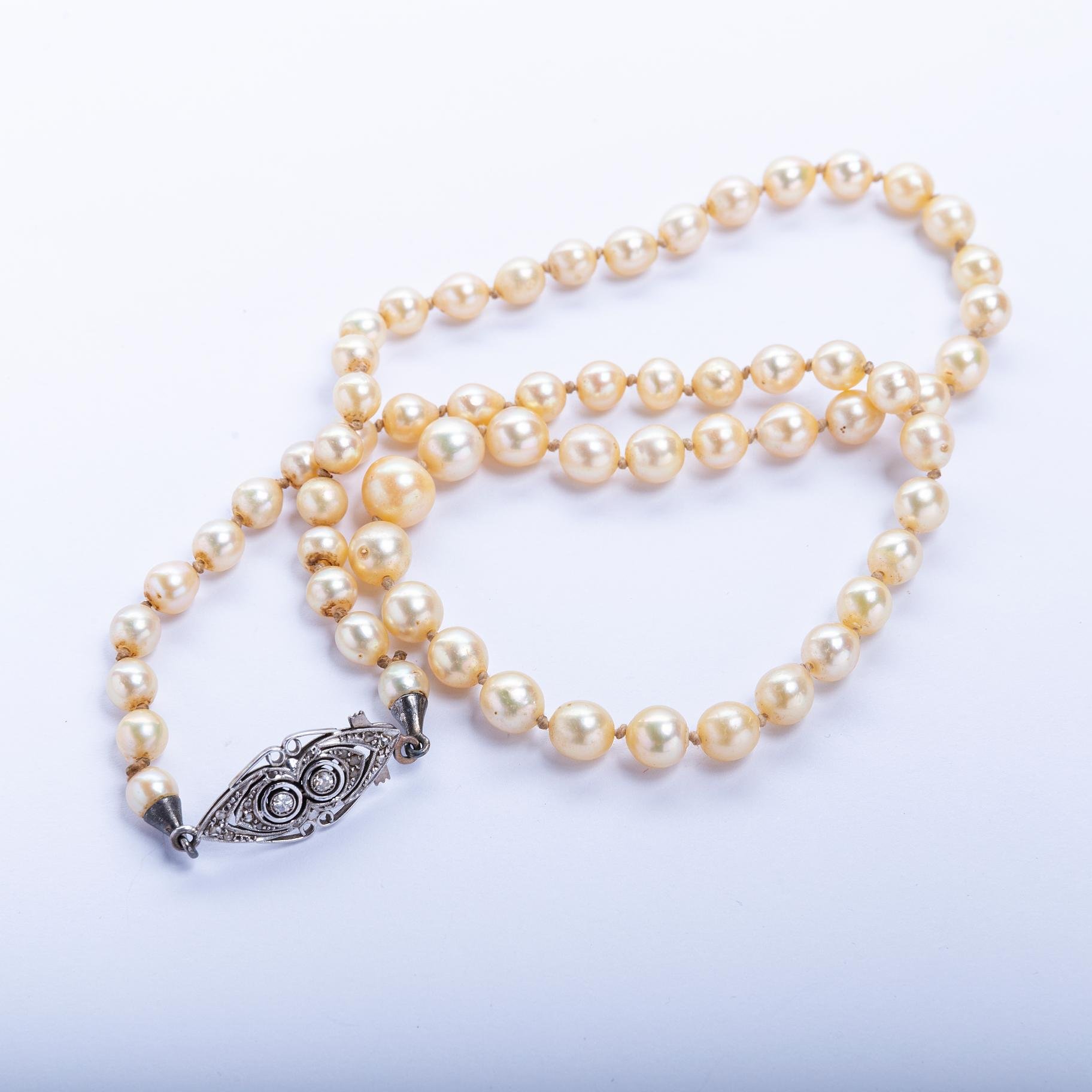 Collar perlas, brillantes y diamantes - Imagen 3