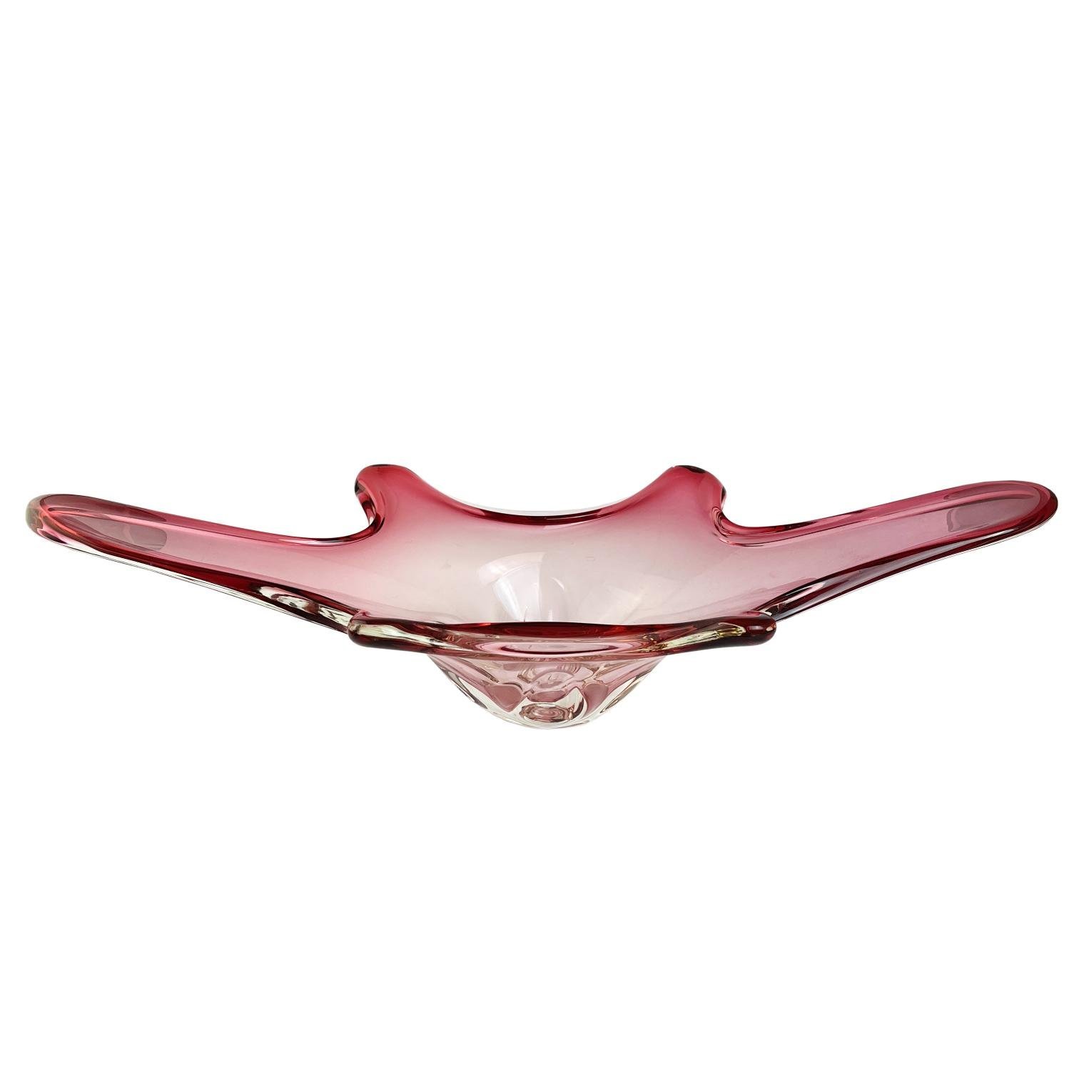 Centro de mesa italiano en cristal de Murano