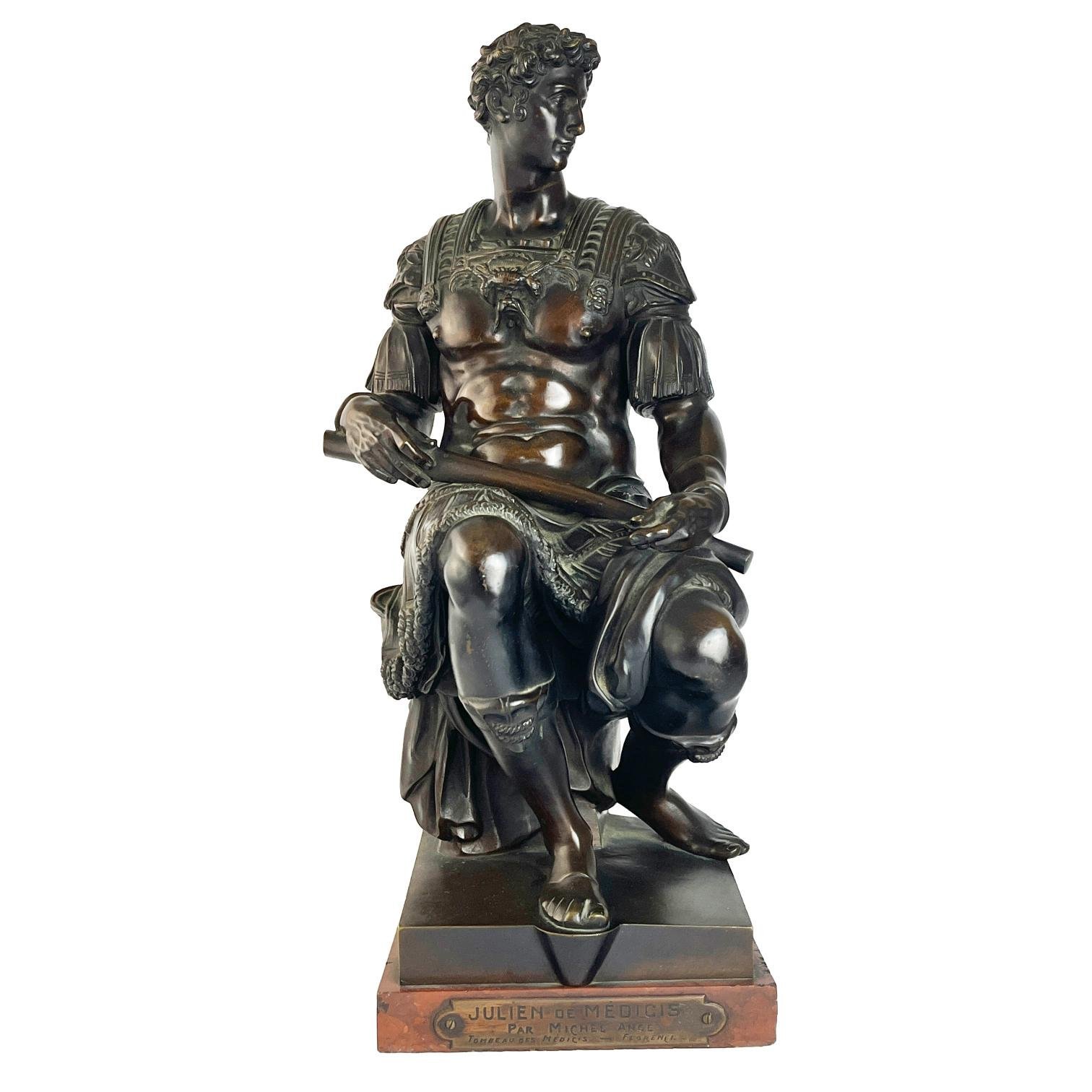 Escultura en bronce "Giuliano de Medici"