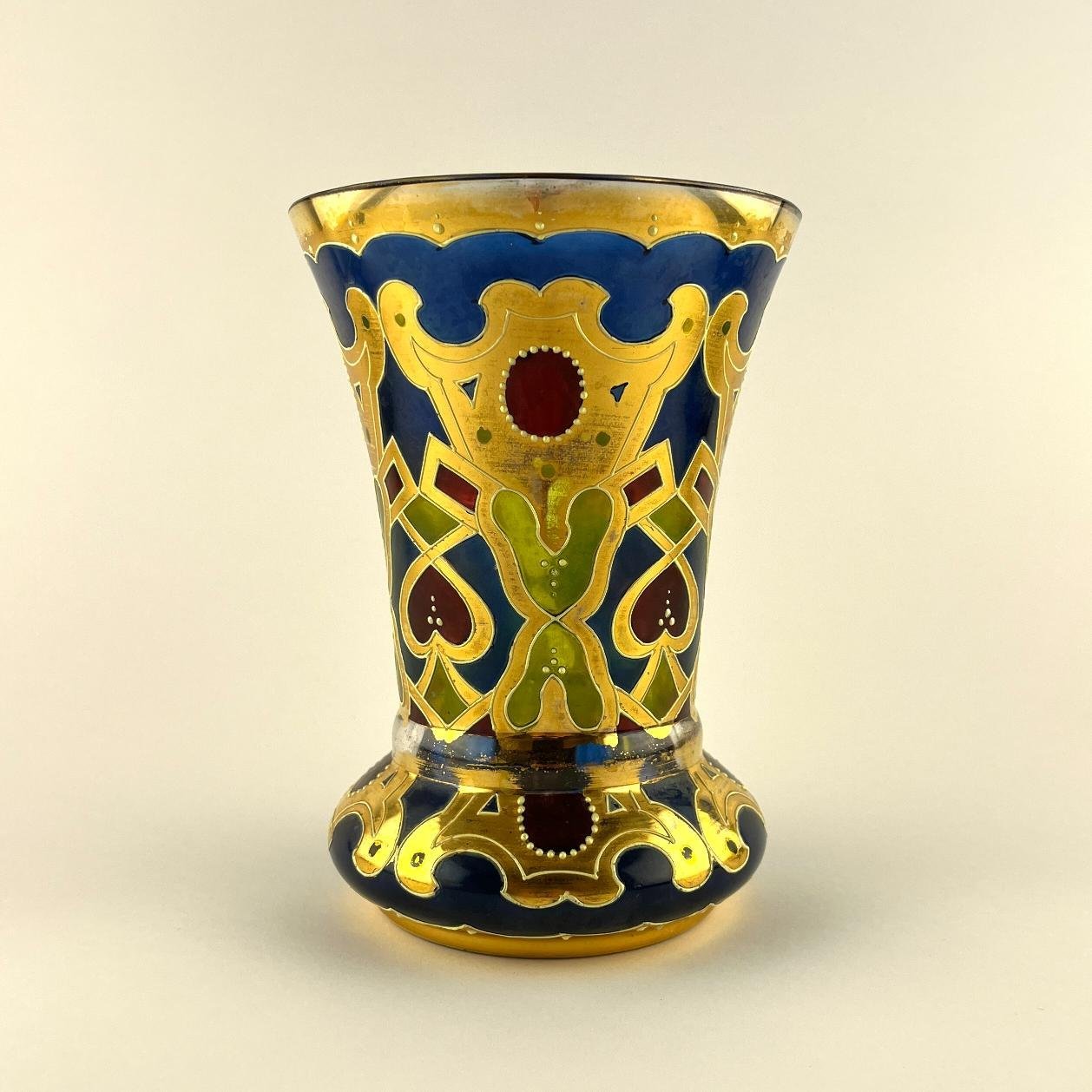 Florero italiano en cristal veneciano