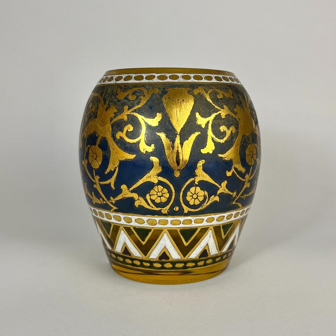 Florero italiano en cristal veneciano