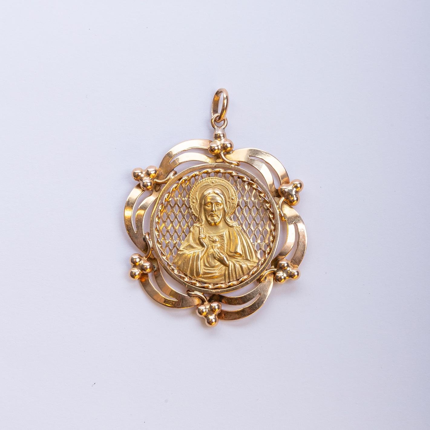 Medalla oro 18 K amarillo