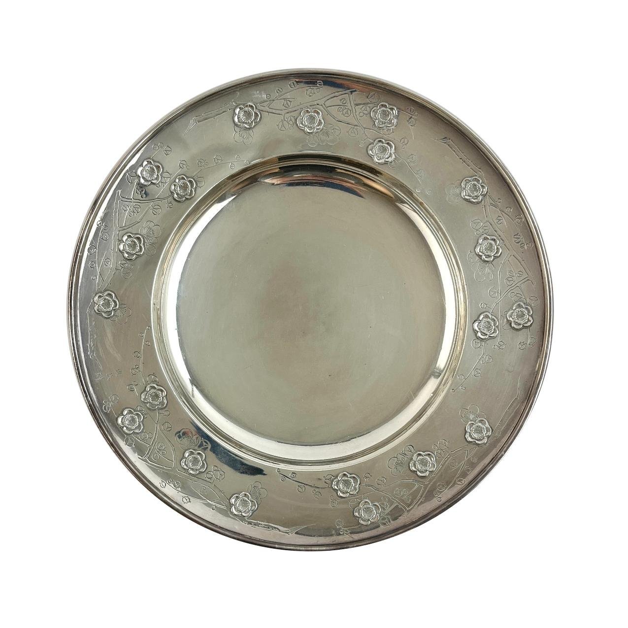 Plato japonés Okubo en plata 1000