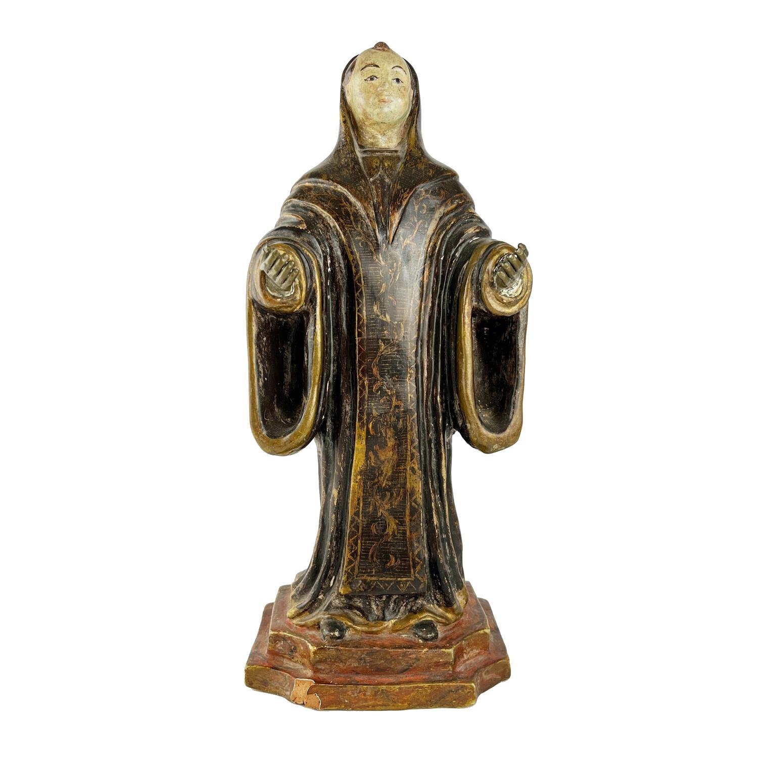 Escultura en terracota policromada "San Amaro”