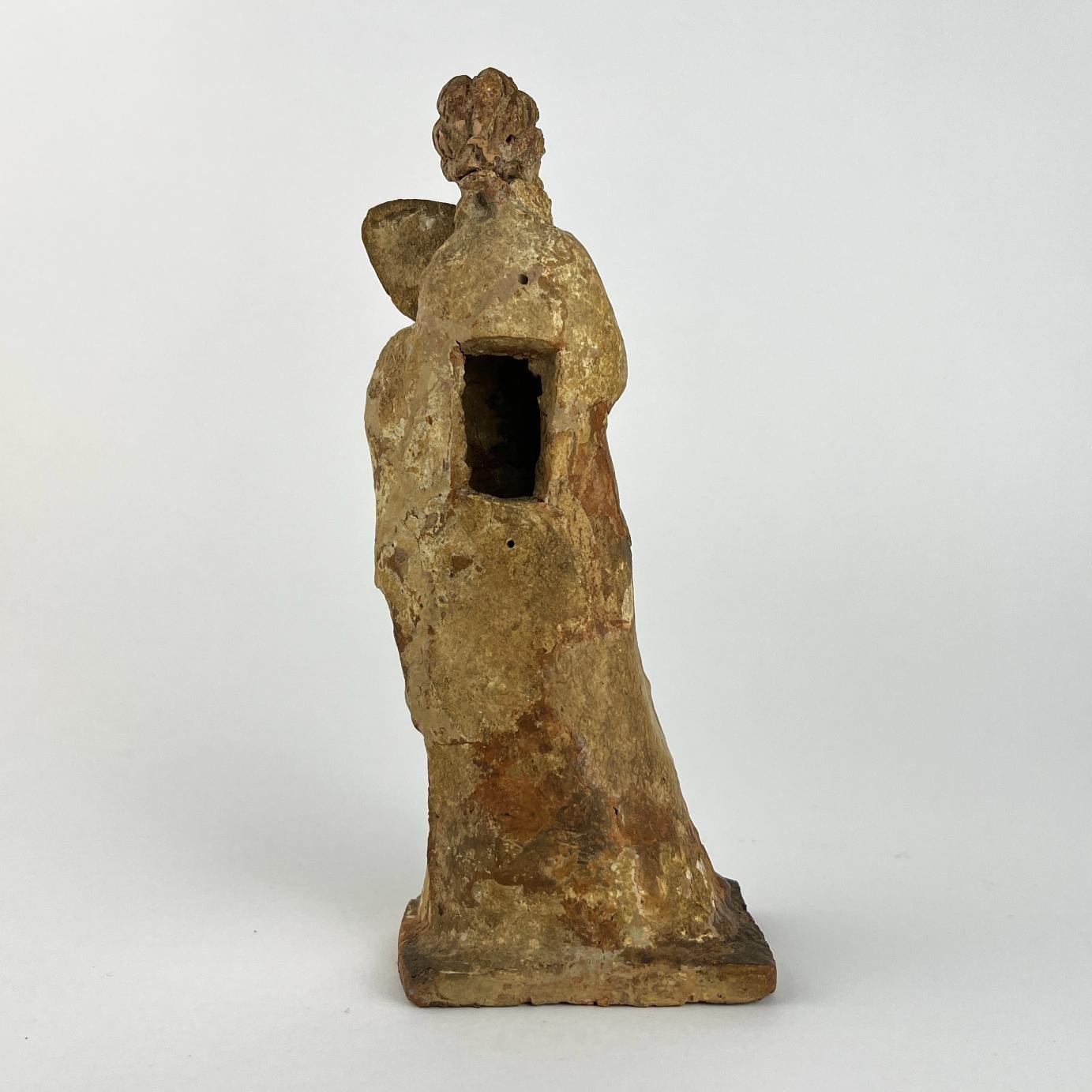 Escultura griega Tanagra s. IV a III a.C. "Dama" - Imagen 2