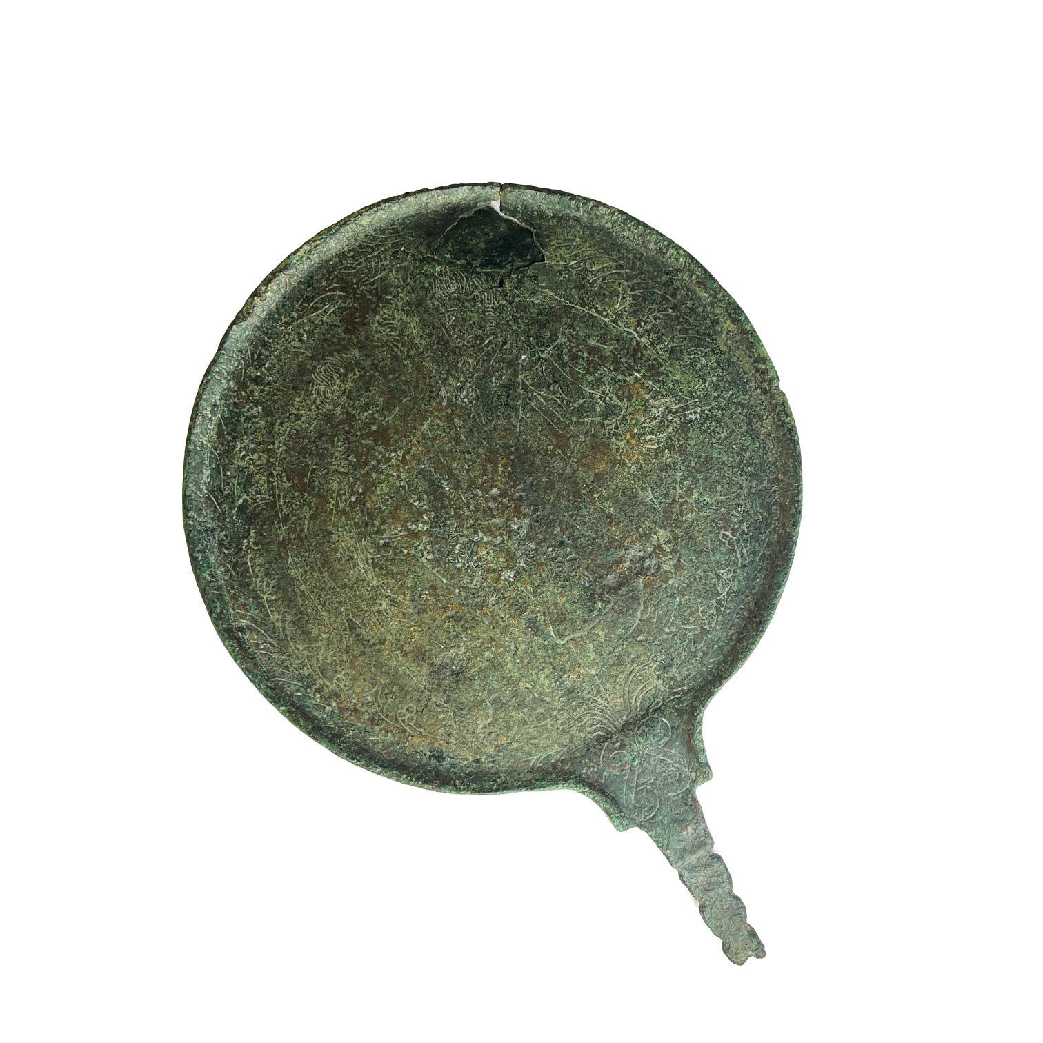 Espejo etrusco s. IV a III a.C.