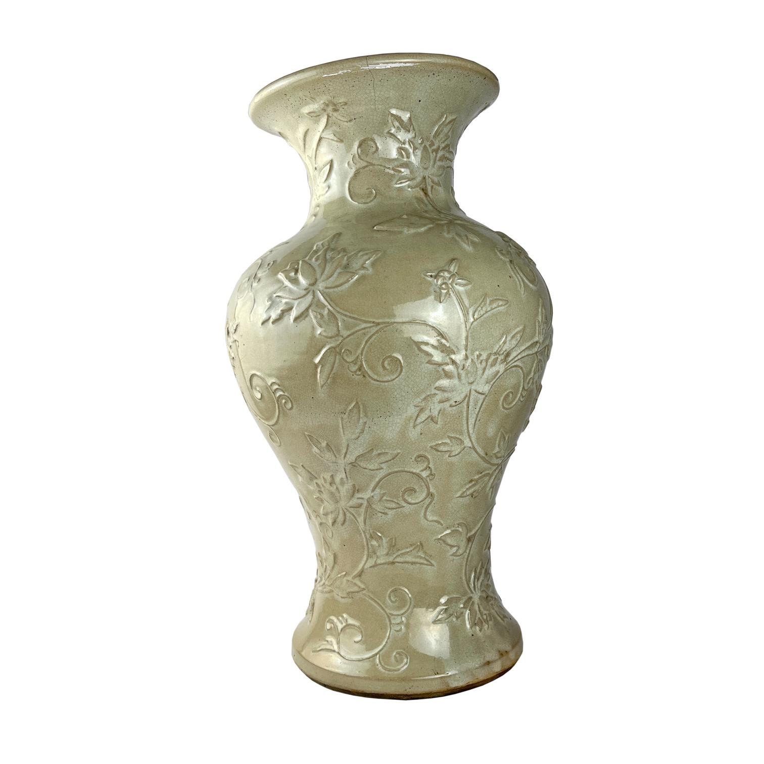 Jarrón chino en cerámica celadón