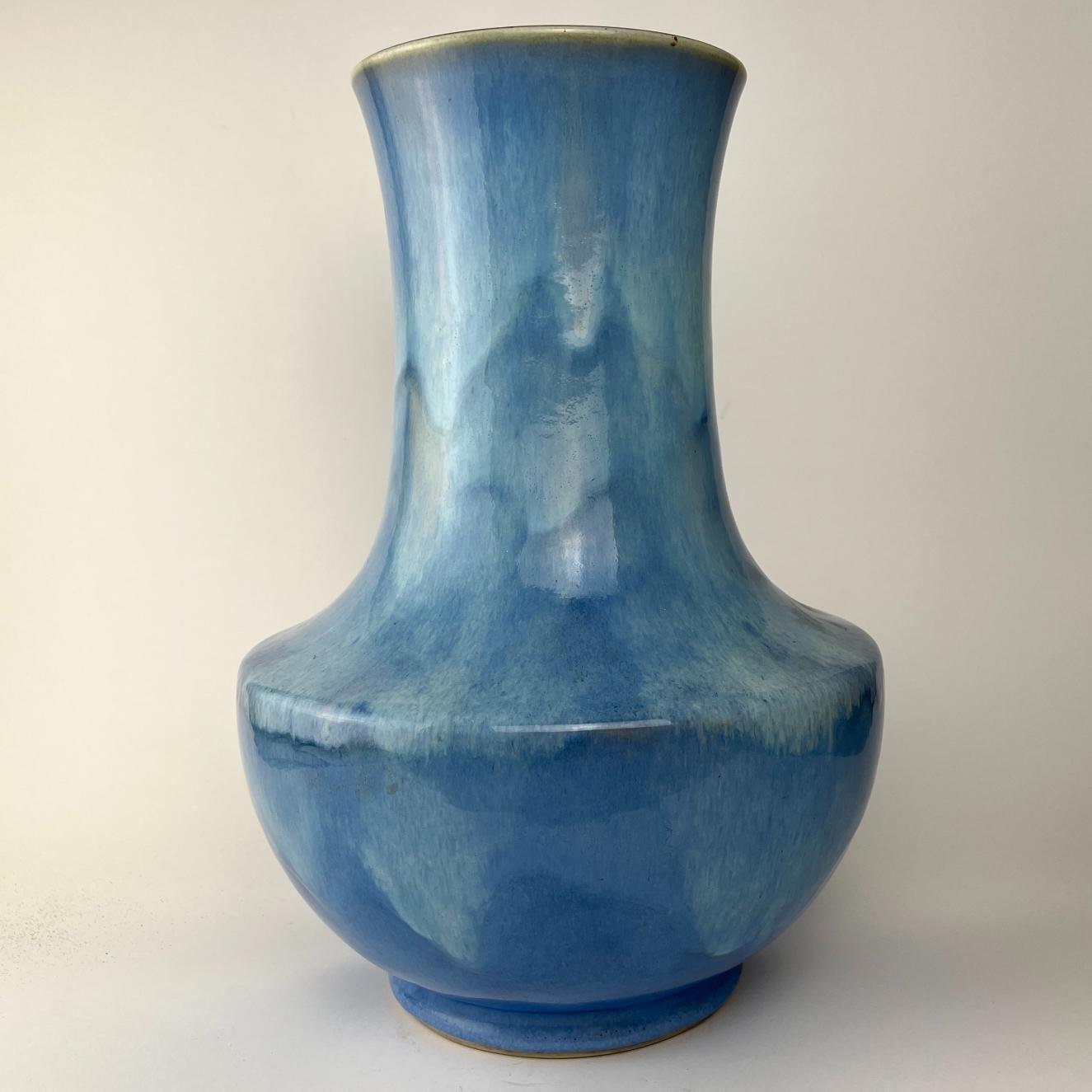 Jarrón chino en porcelana flambée