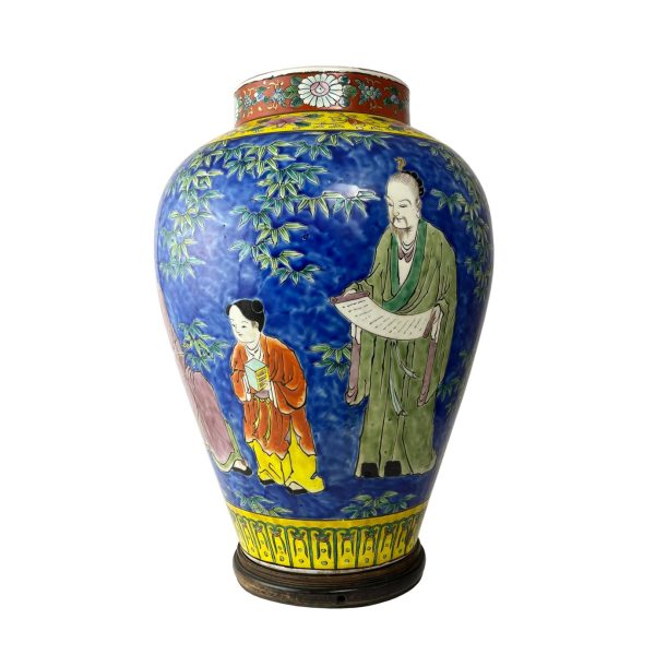 Jarrón japonés en porcelana