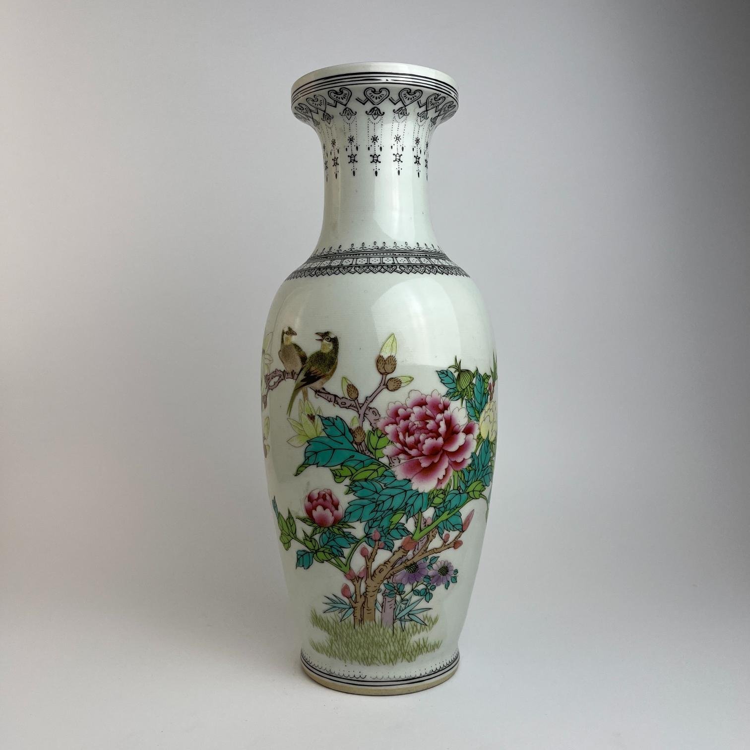 Jarrón chino en porcelana