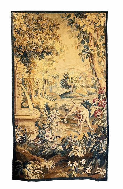 Tapiz de Aubusson s. XIX tipo verdure