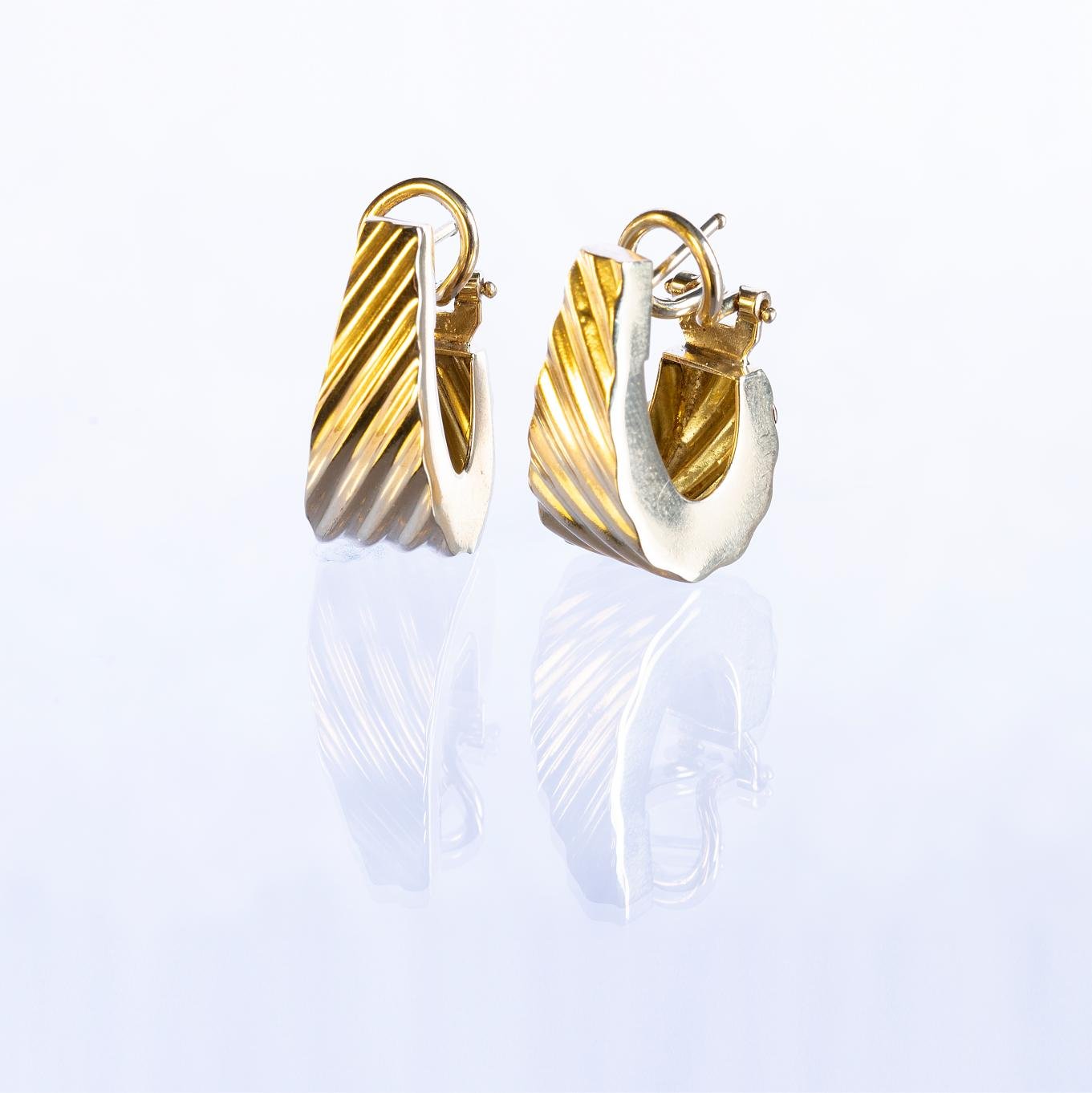 Caravanas oro 18 K amarillo