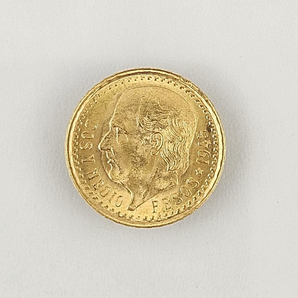 Moneda mexicana oro 1945