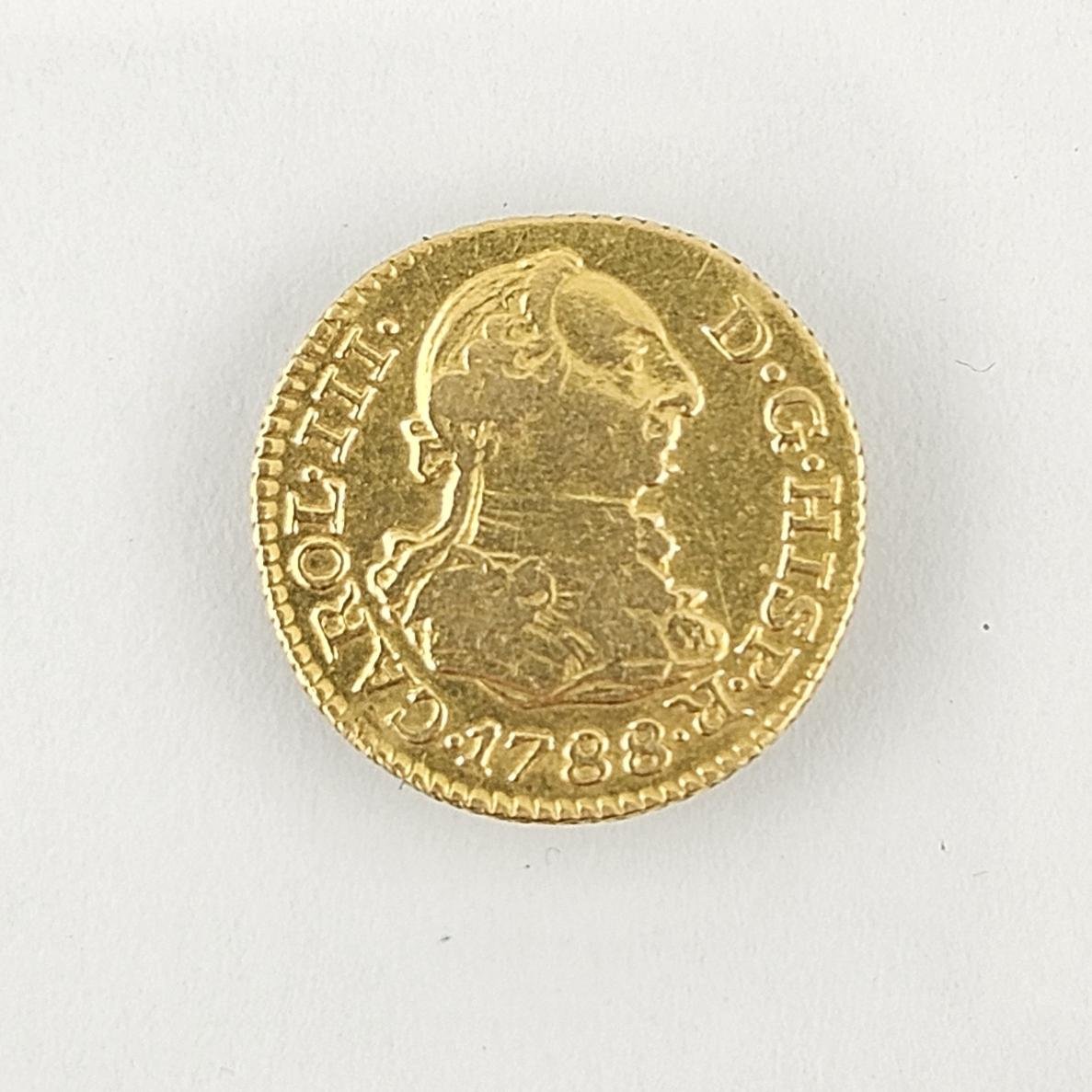 Moneda española oro 1788
