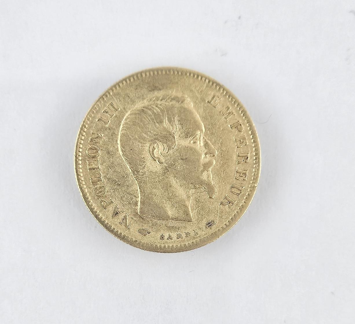 Moneda francesa oro 1858
