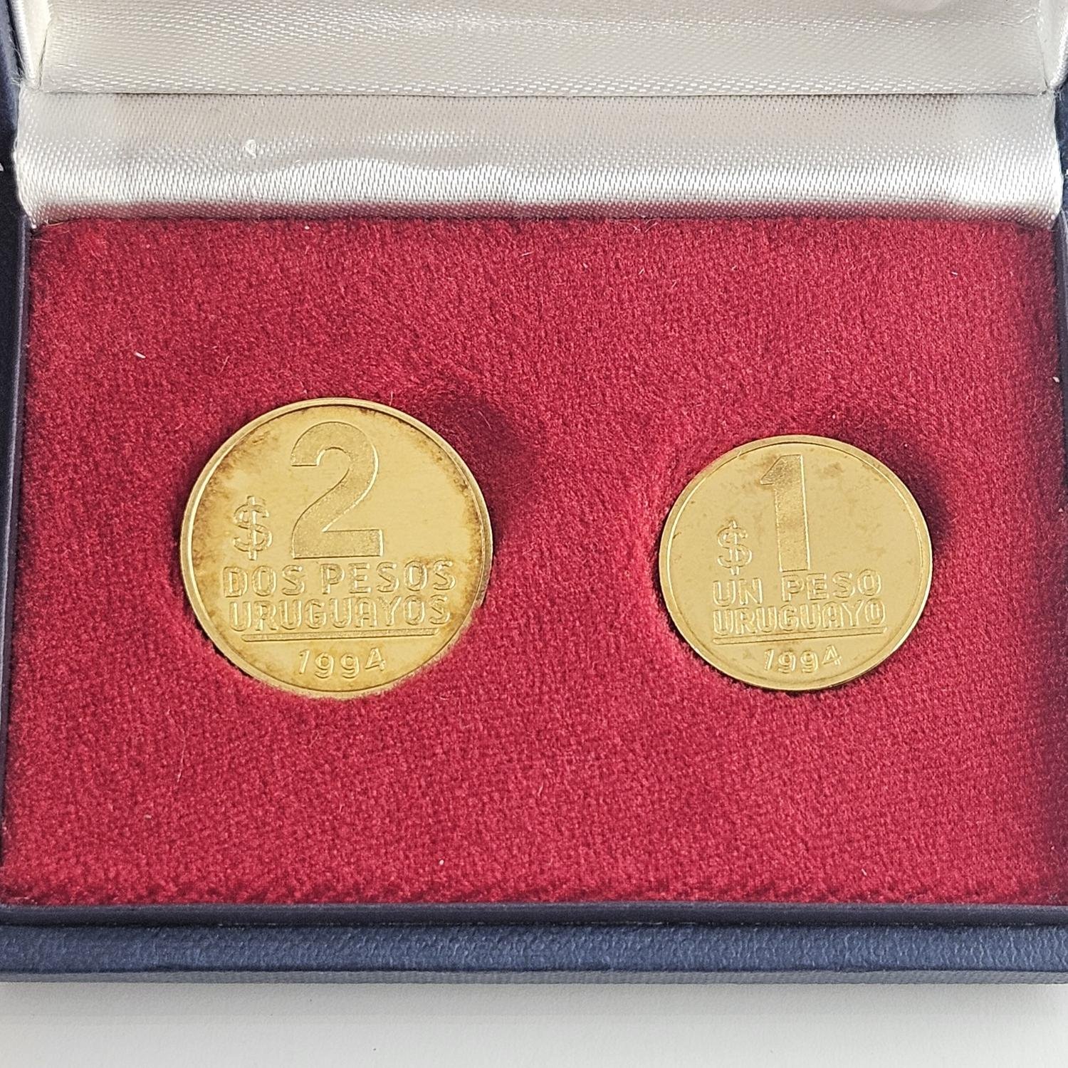 Set ensayos monedas oro Uruguay 1994