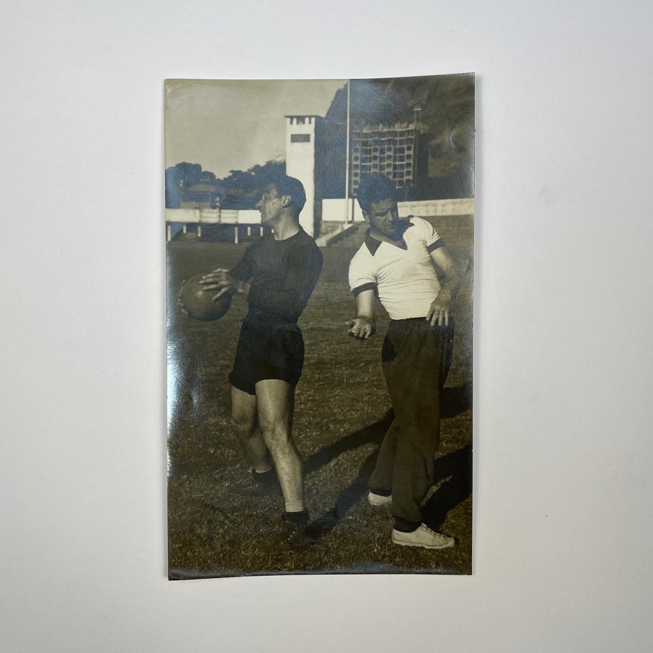 Fotografía Brasil 1950 goleros Anibal Paz y Roque Gastón Máspoli