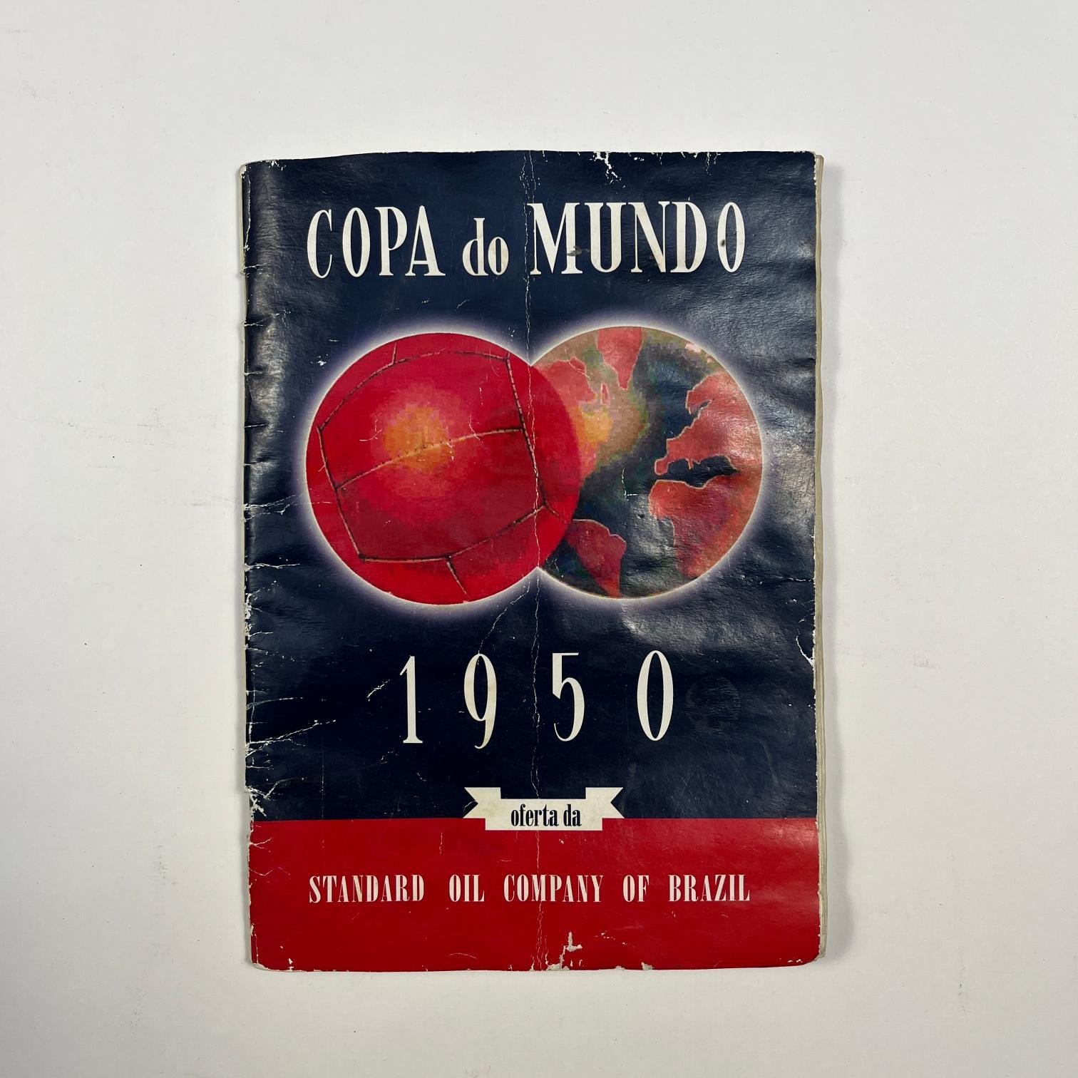 Librillo 1950 reglas oficiales del fútbol y fixture del mundial, en portugués