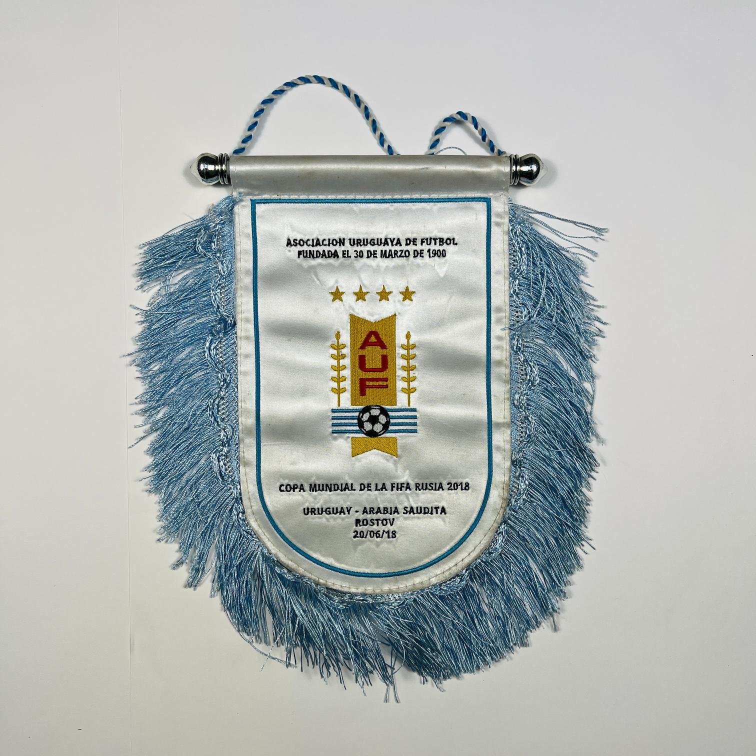 Banderín AUF Rusia 2018 Uruguay vs Arabia Saudita