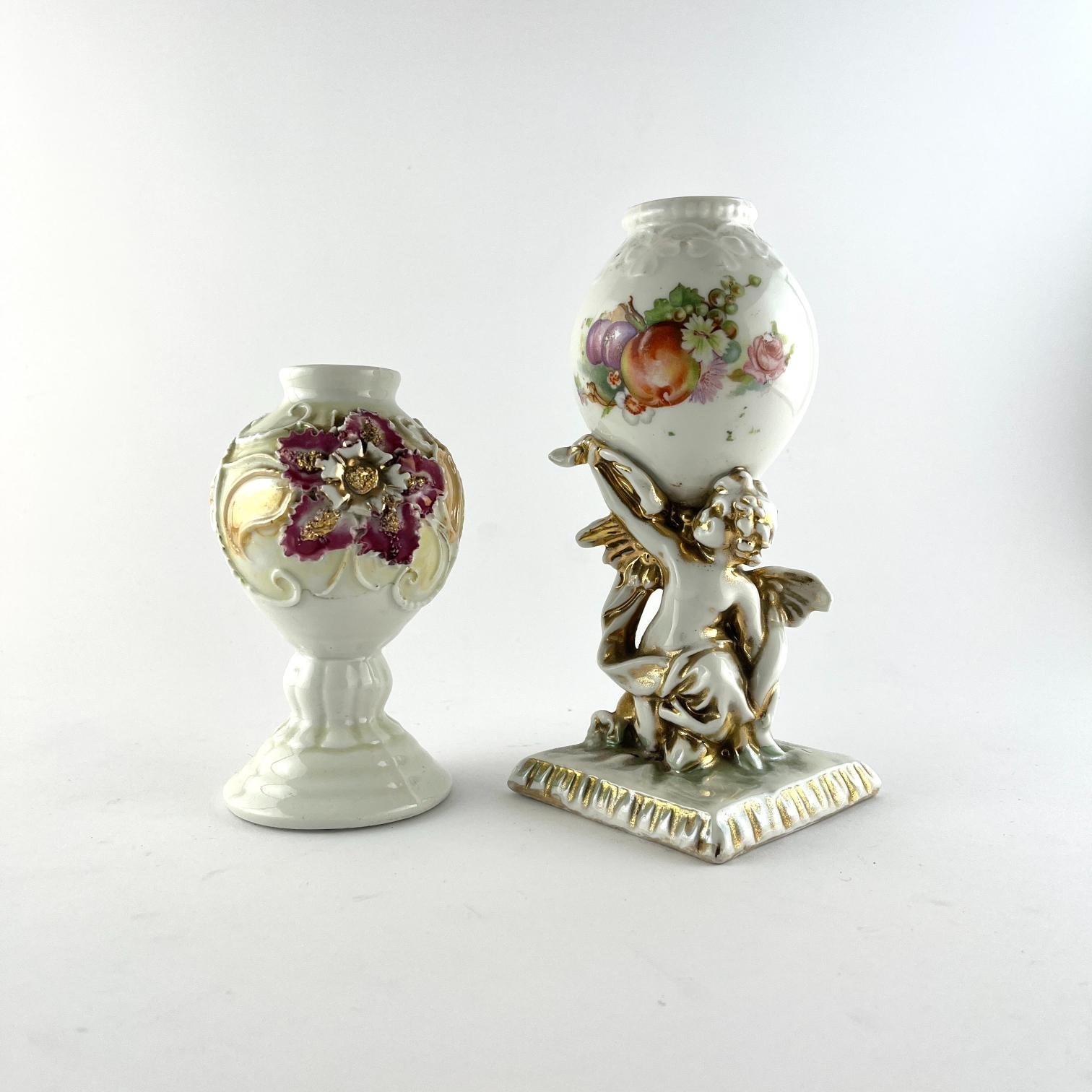 2 mates en porcelana isabelina