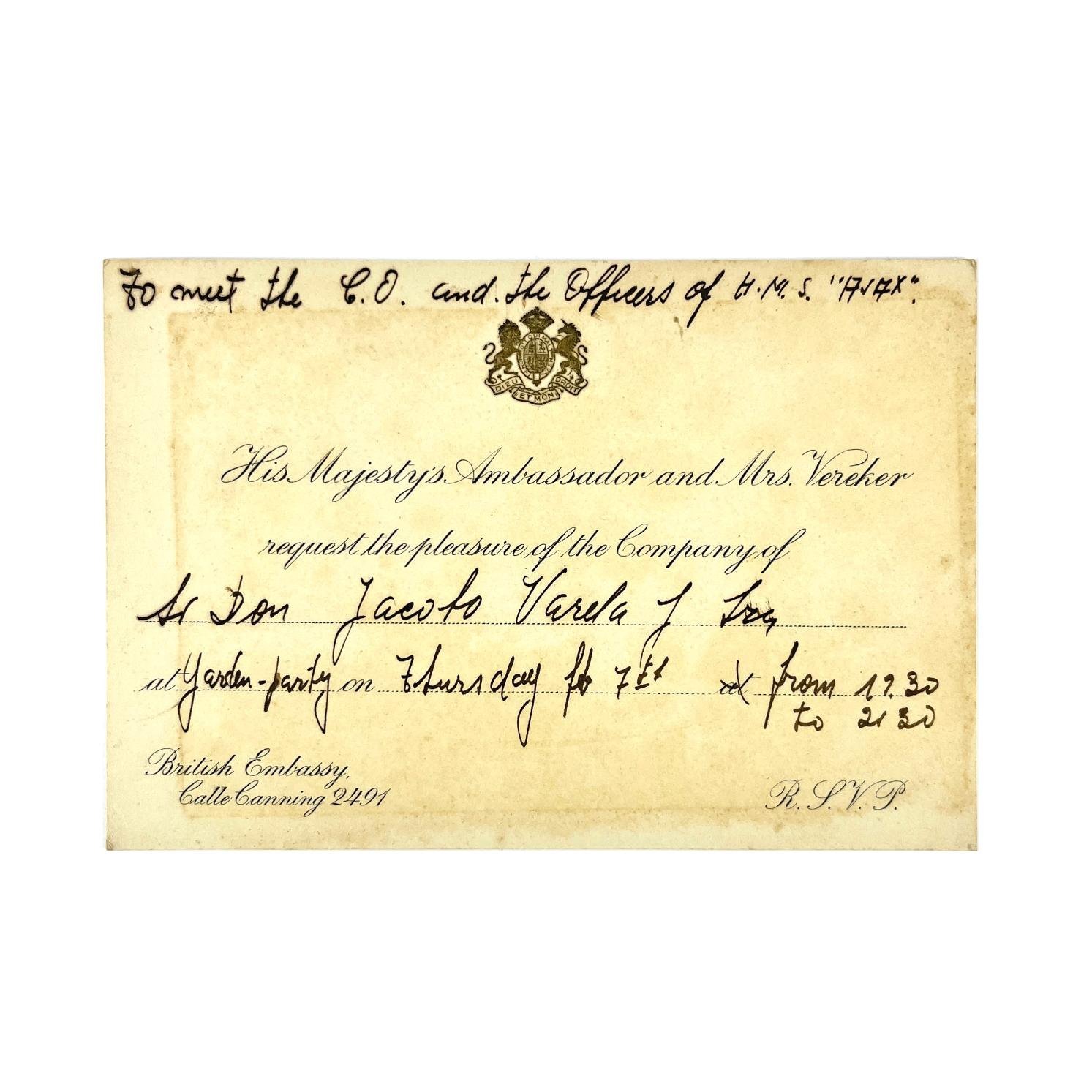 Tarjeta de invitación Oficiales del Ajax