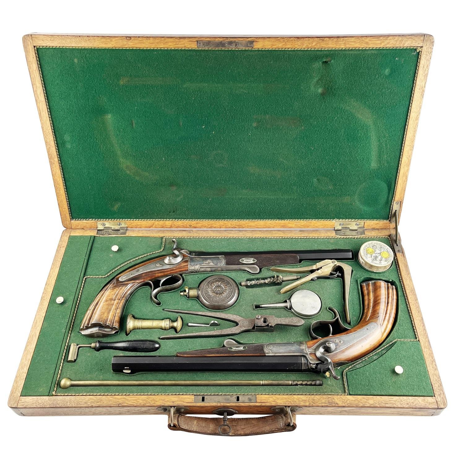 Pistolas de duelo Friederich Jung & Söhne con caja