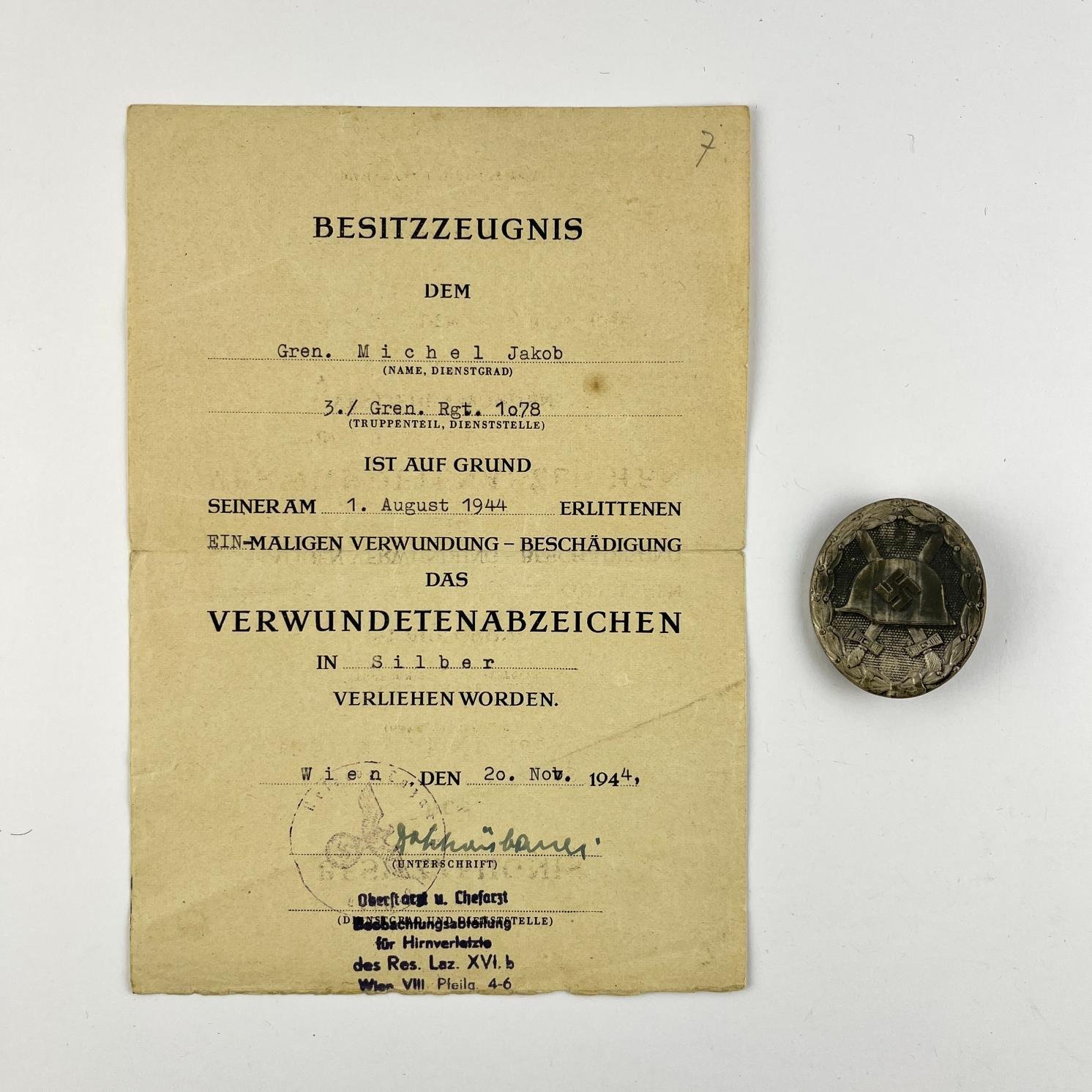 Condecoración militar alemana WWII