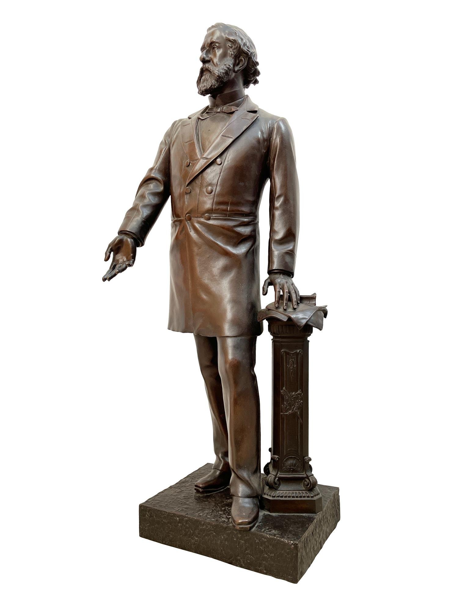 Escultura Juan Carlos Gómez por Juan Pilet