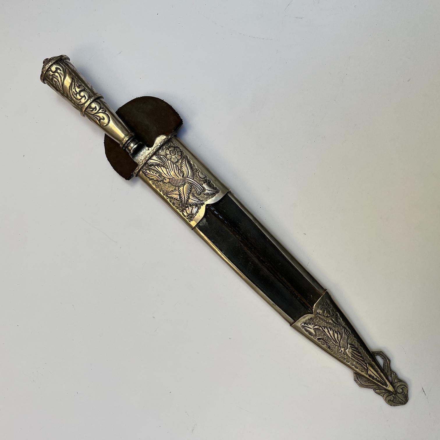 Cuchillo criollo en plata y oro - Imagen 2