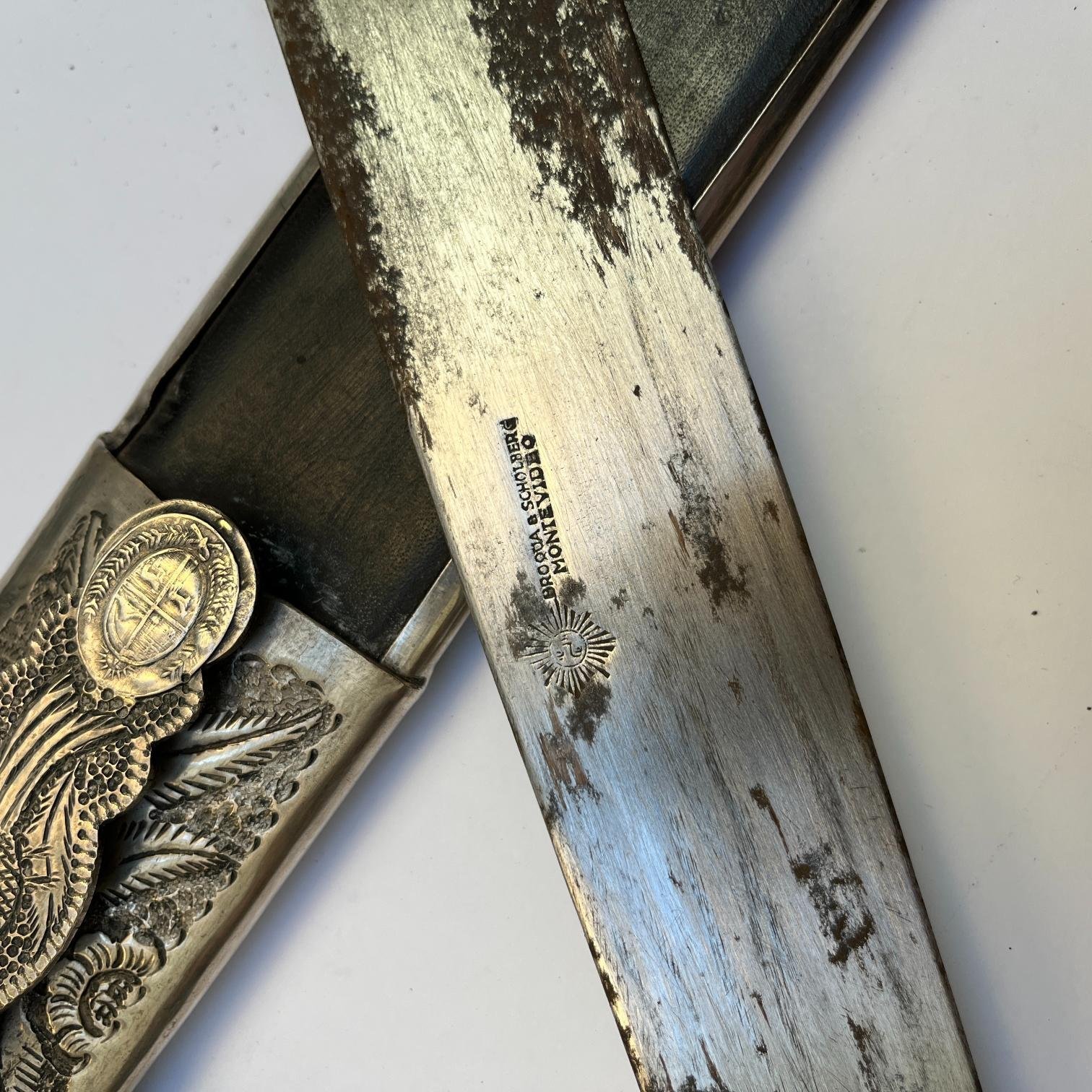 Cuchillo criollo en plata y oro - Imagen 4