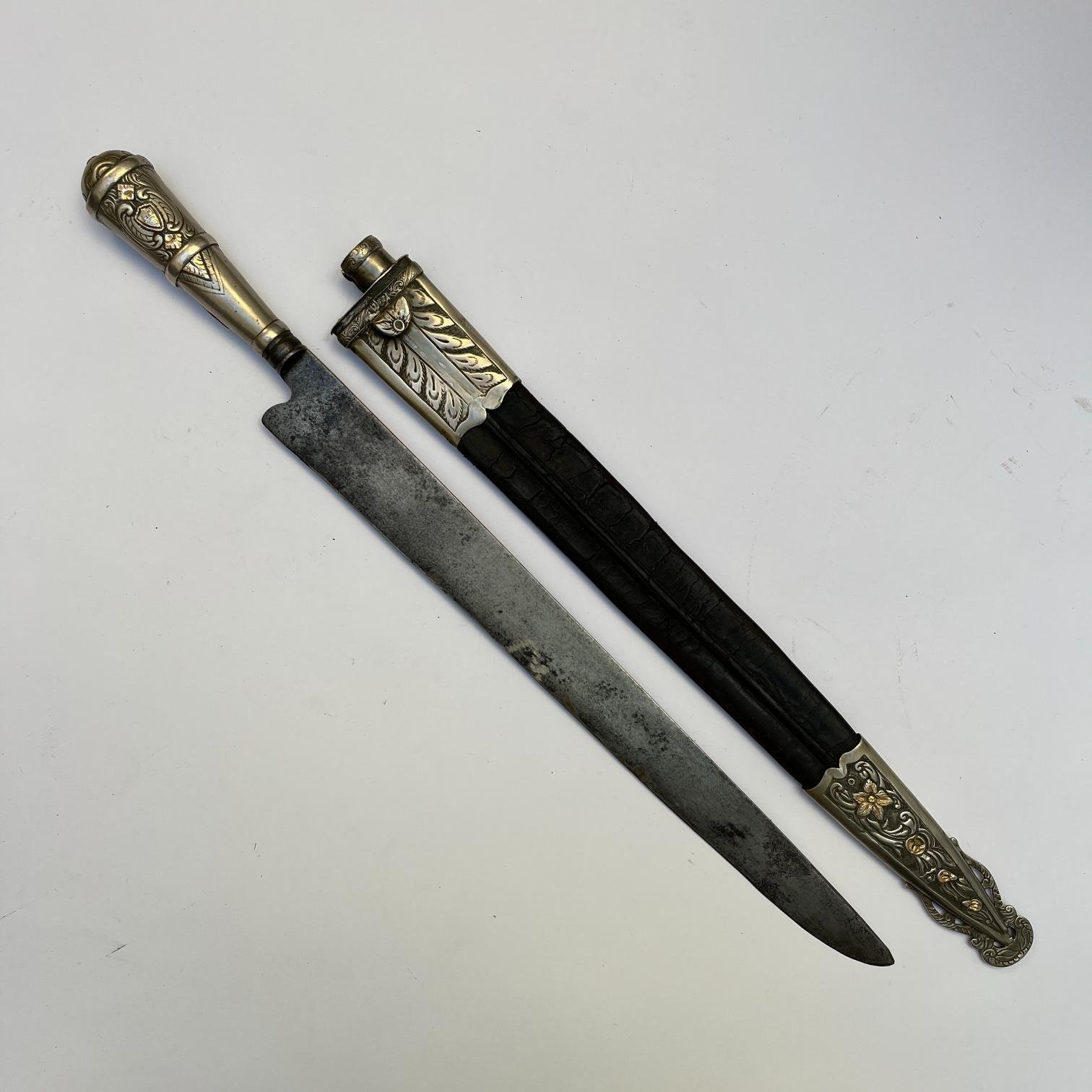 Cuchillo criollo en plata y oro - Imagen 2