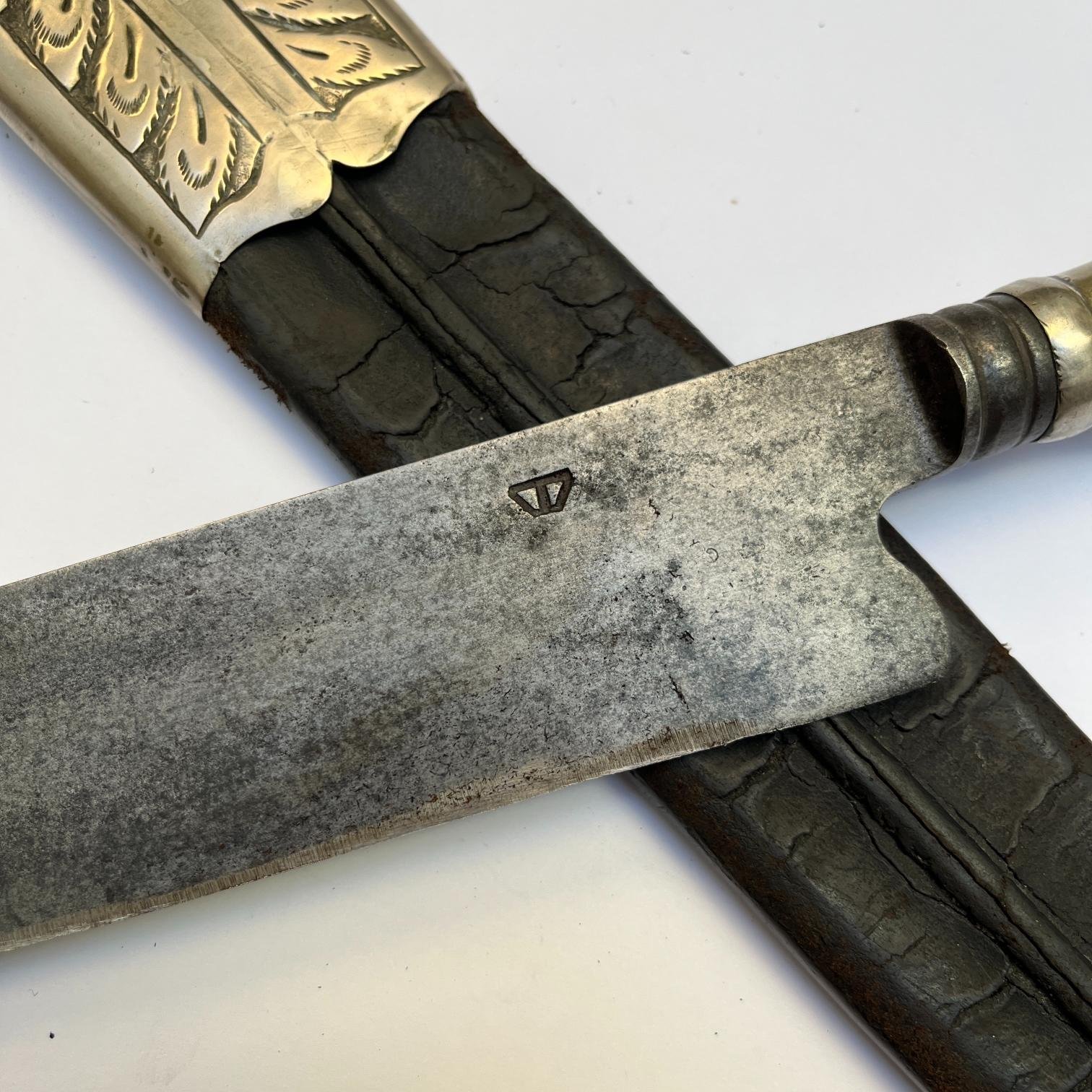 Cuchillo criollo en plata y oro - Imagen 3