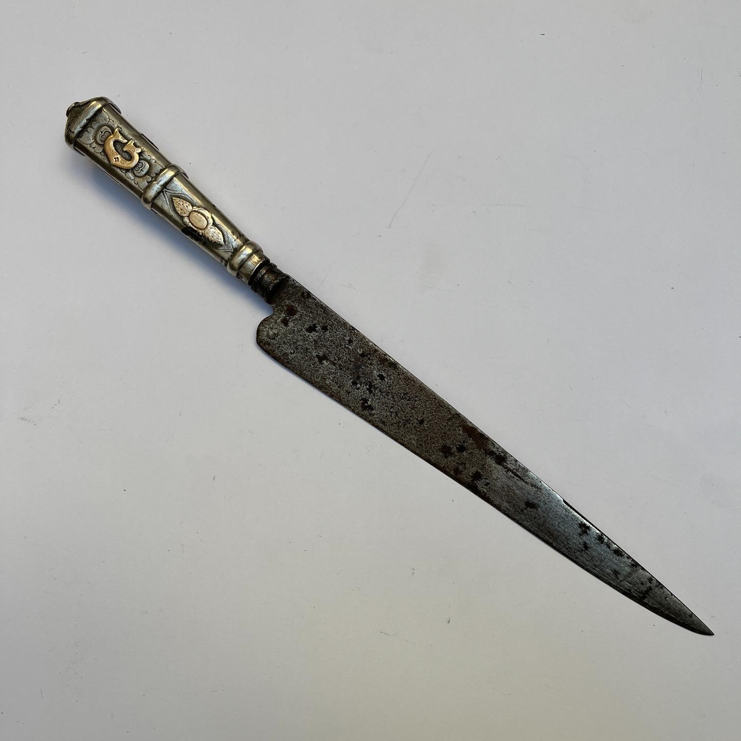 Cuchillo criollo en plata y oro - Imagen 2