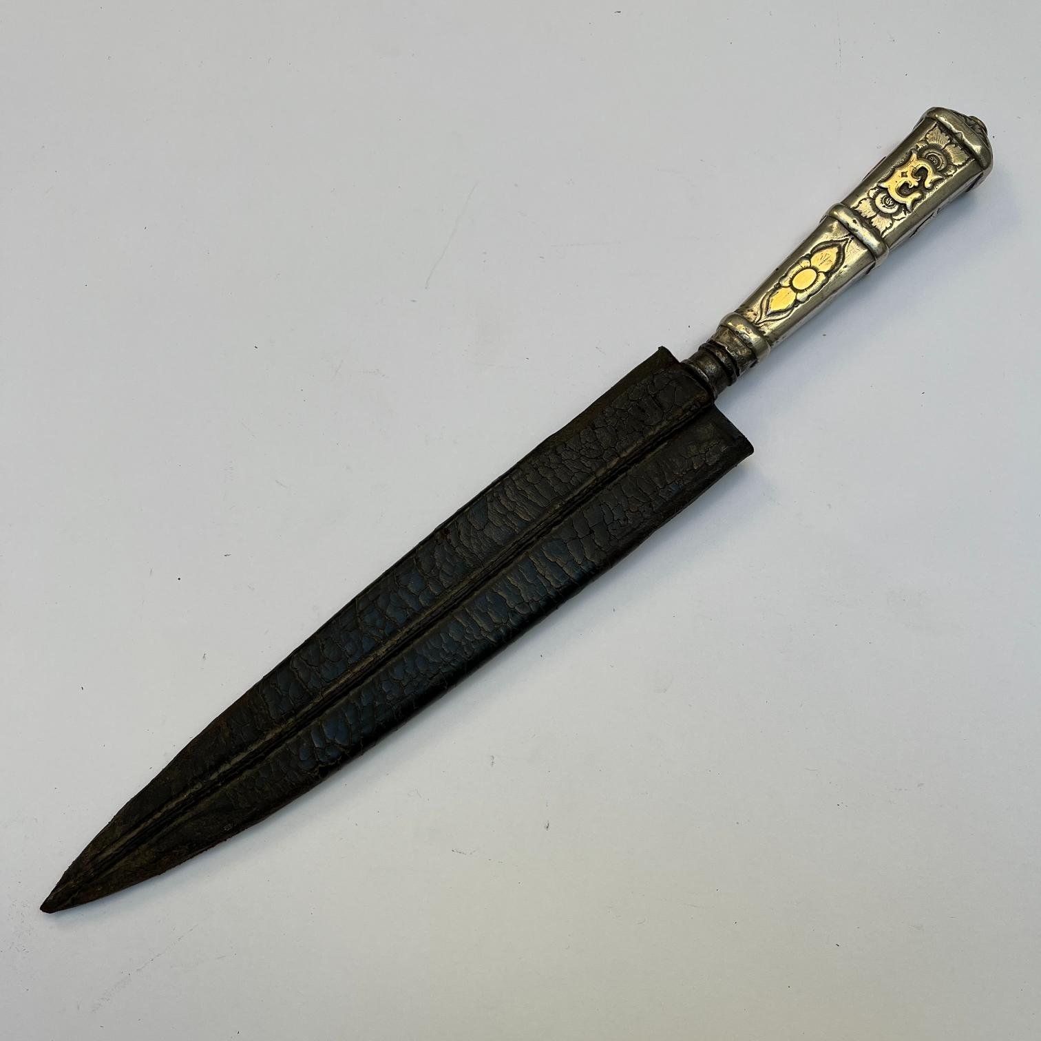 Cuchillo criollo en plata y oro - Imagen 4