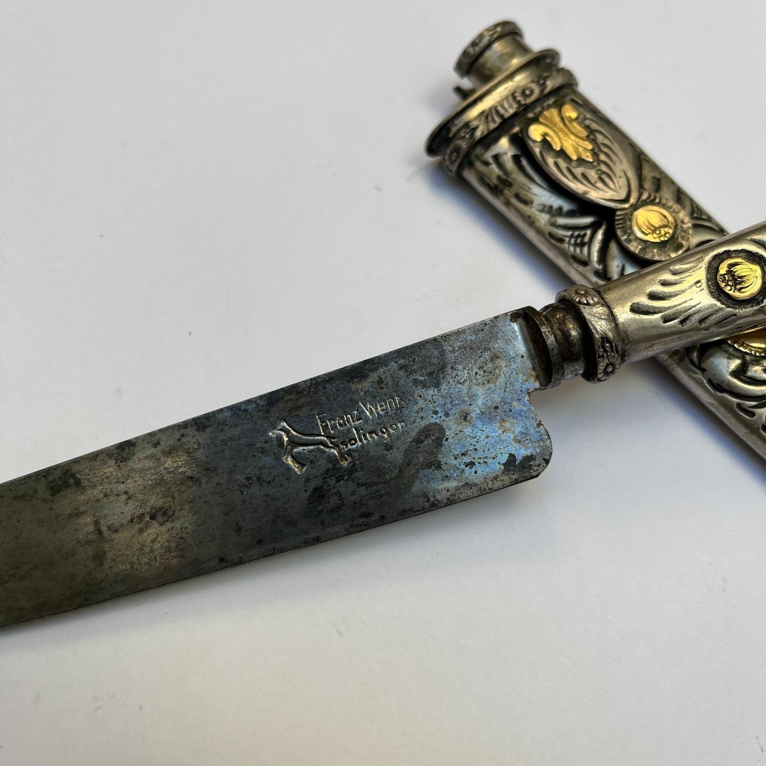 Cuchillo criollo en plata y oro - Imagen 4
