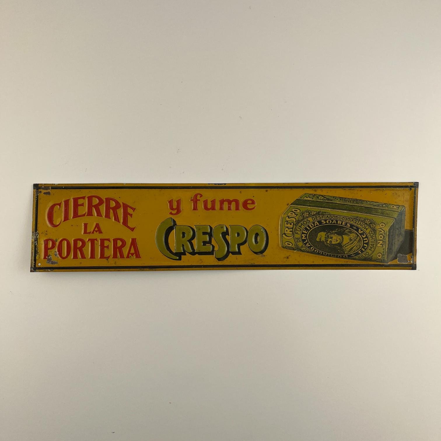 Cartel cigarrillos Crespo de Julio Mailhos